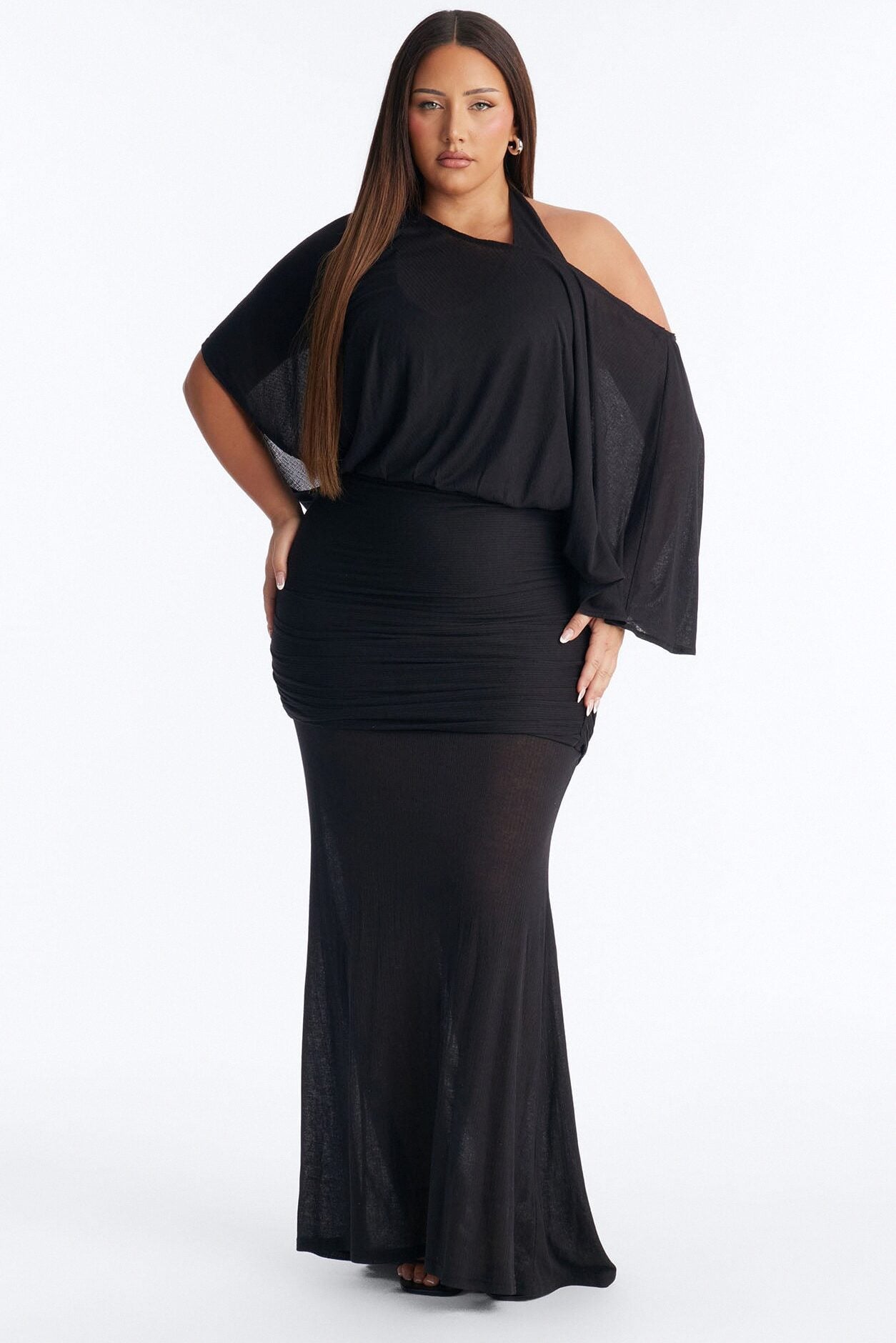 Softly Stunning Maxi Dress - Black image 5