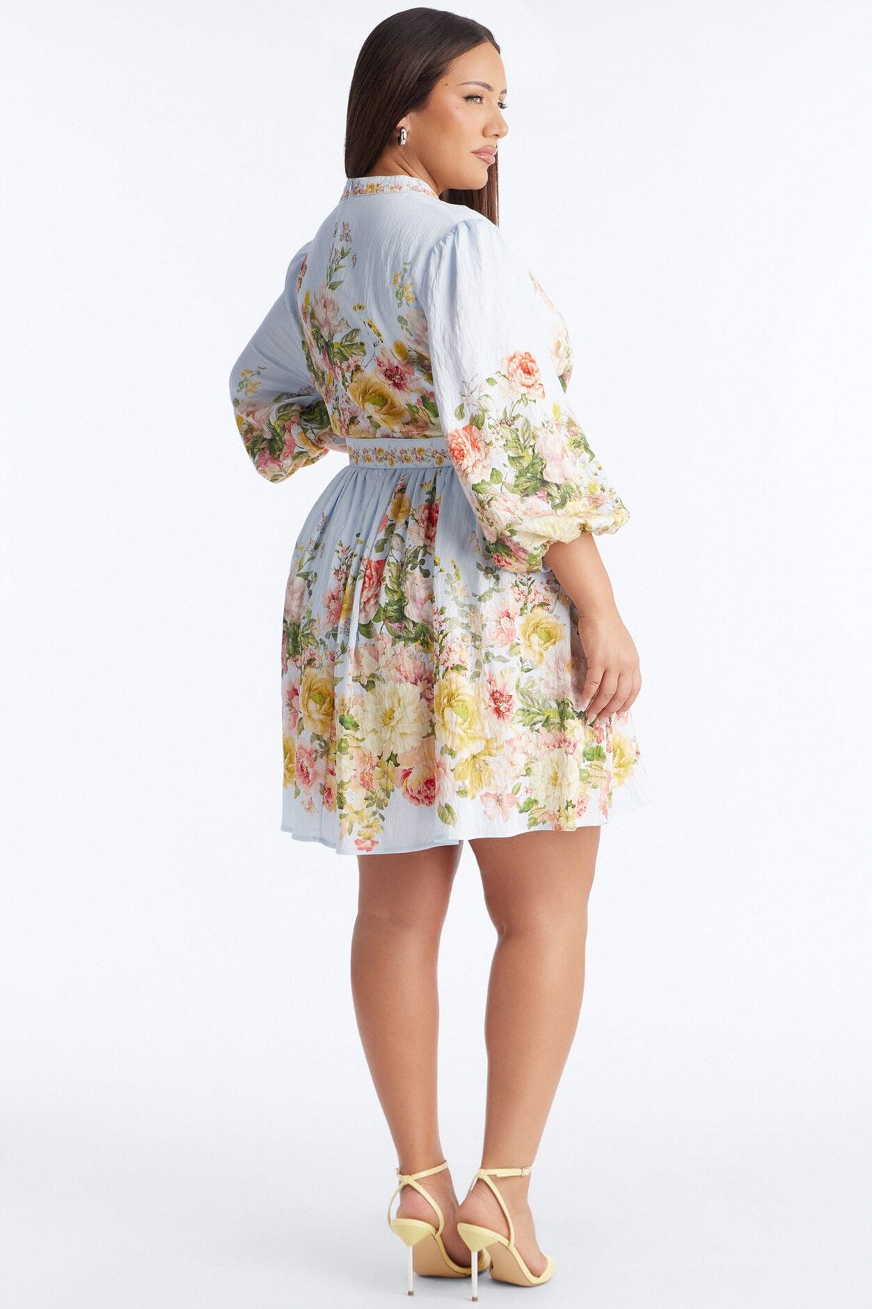 Blair Belted Rayon Mini Dress - Blue image 8