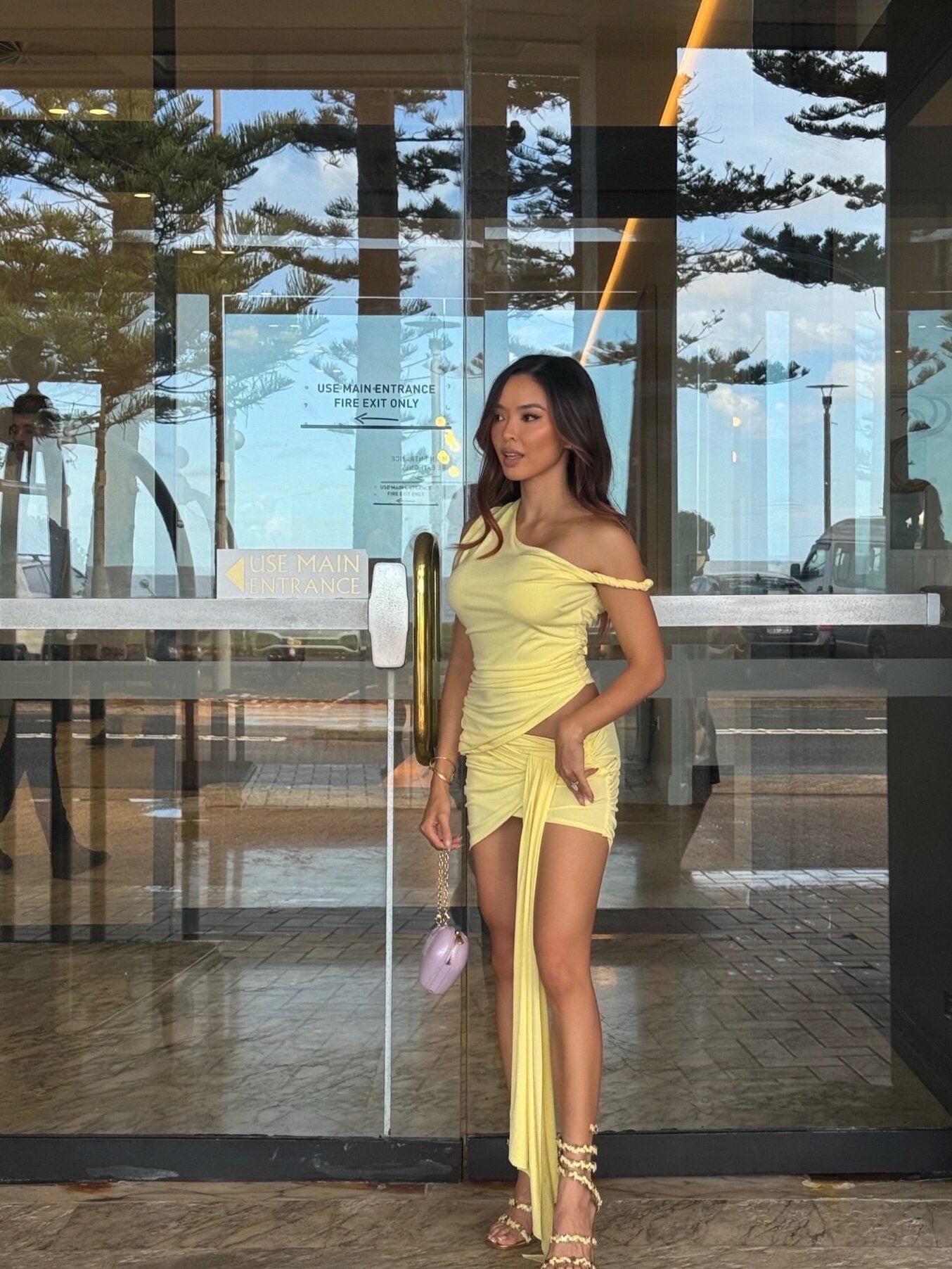 Untamed Asymmetrical Draped Top - Yellow image 9