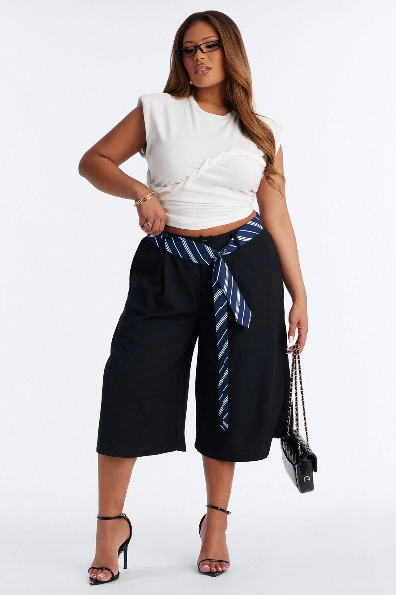 All Tied Up Trouser Bermuda Short - Black image 6