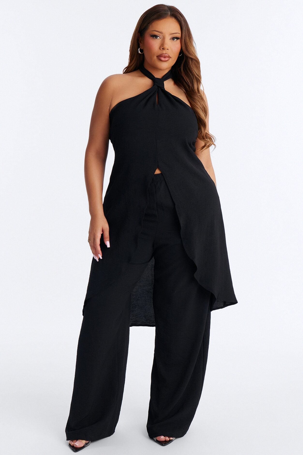 Born For This Halter Pant Set - Black image 5