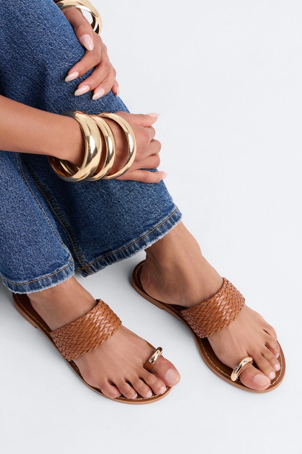 Huntington Beach Toe Ring Sandals - Tan image 3