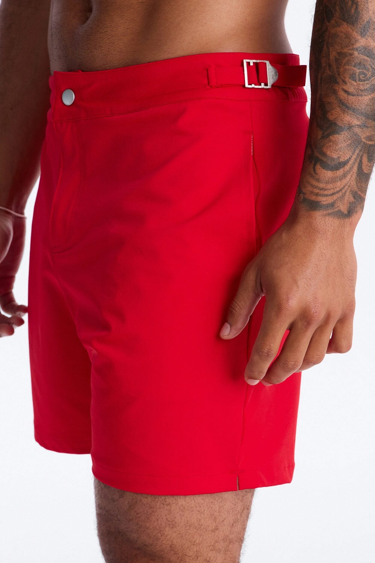 Elevated Stretch Trouser Swim Trunk 6″ - Red image 3