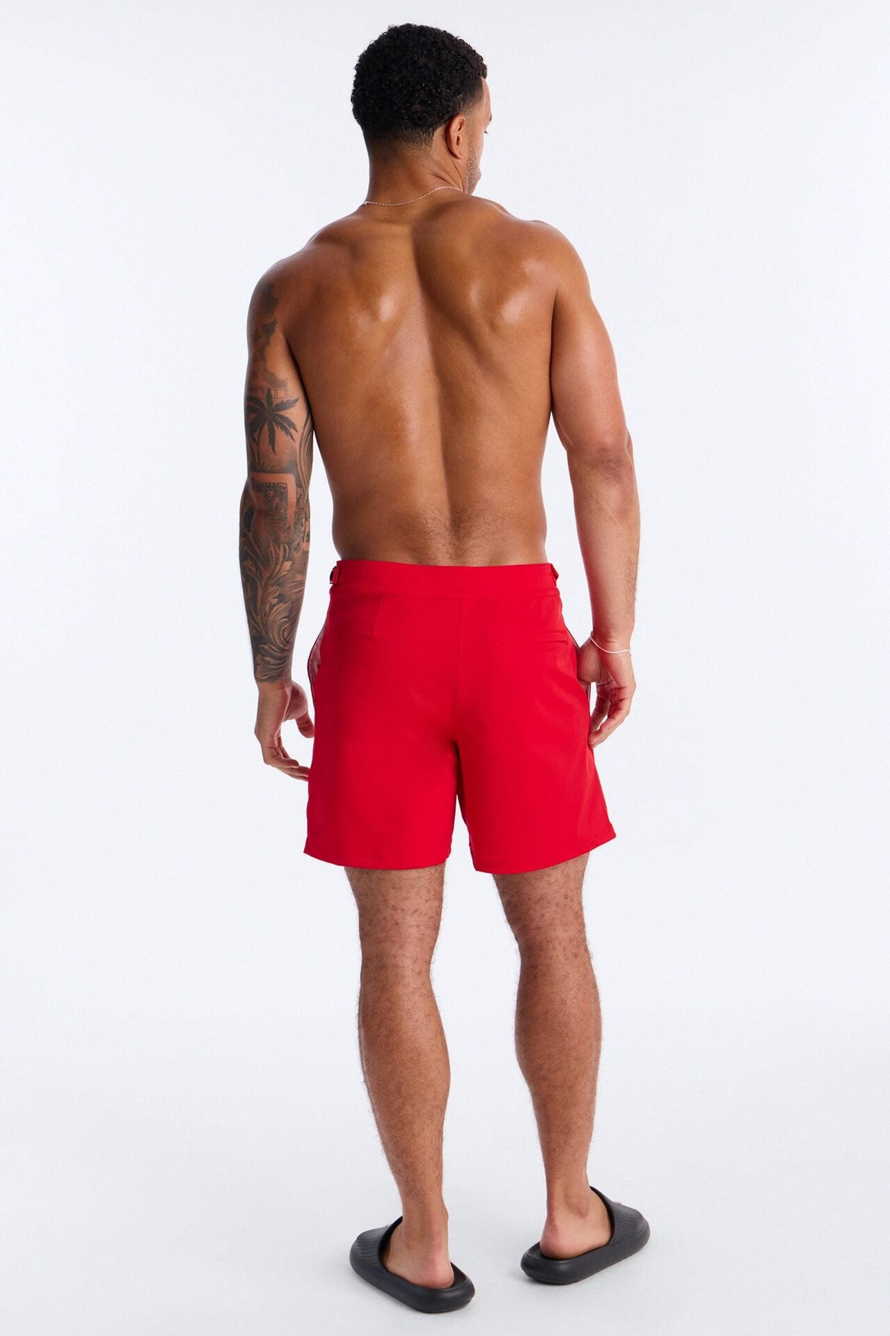 Elevated Stretch Trouser Swim Trunk 6″ - Red image 4