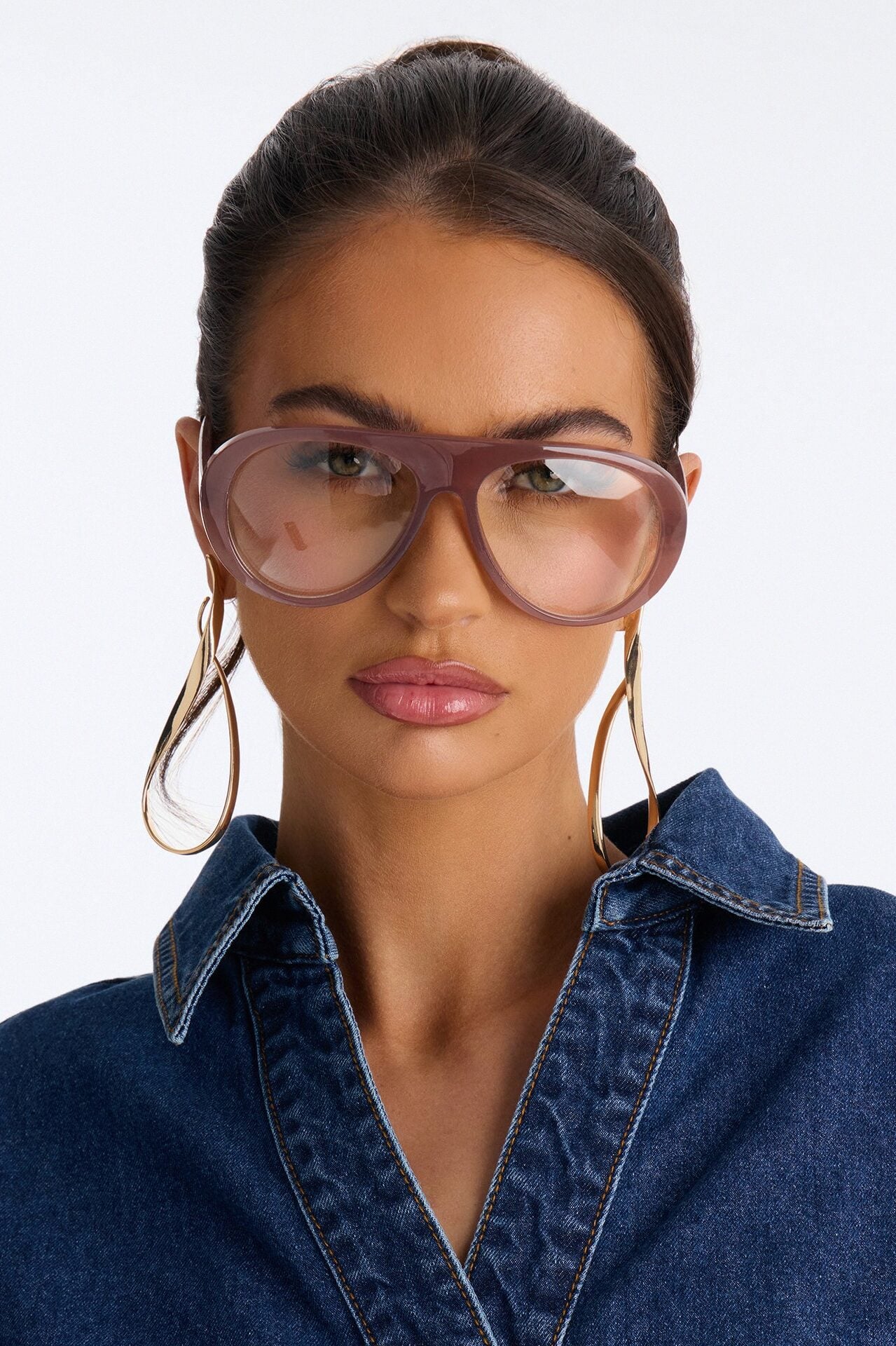 Rose View Glasses - Clear/Nude image 2
