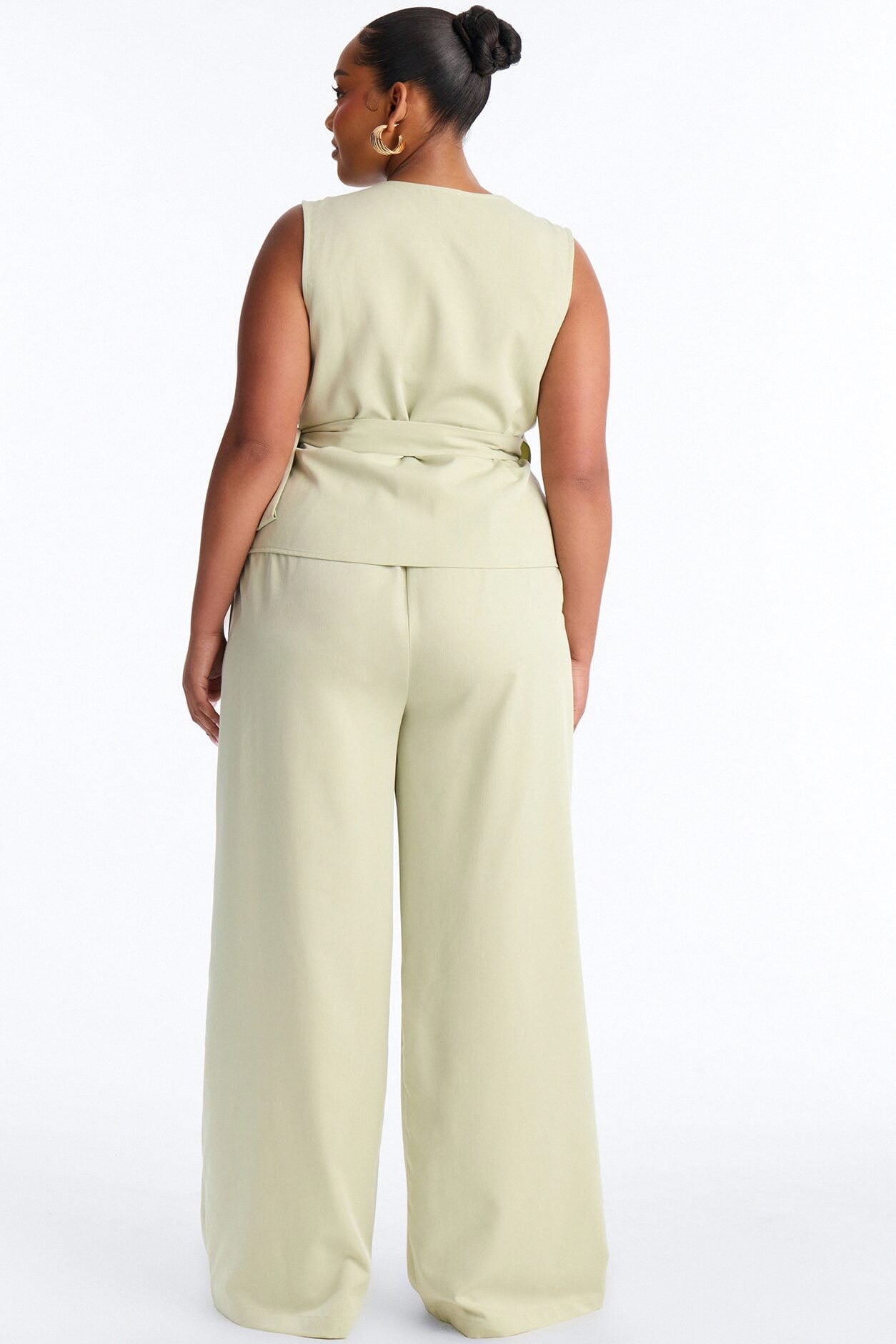 Sarah Fitted Vest Pant Set - Sage image 7