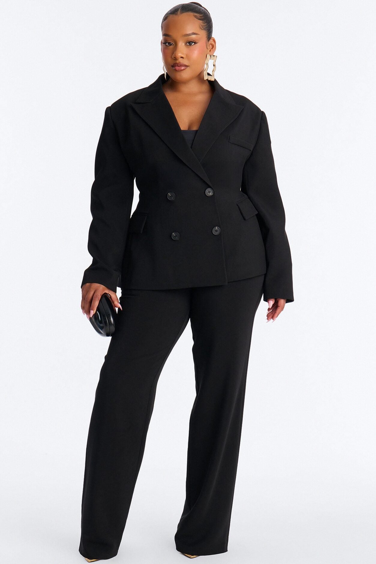 Empire Essentials Double Breasted Blazer - Black image 6