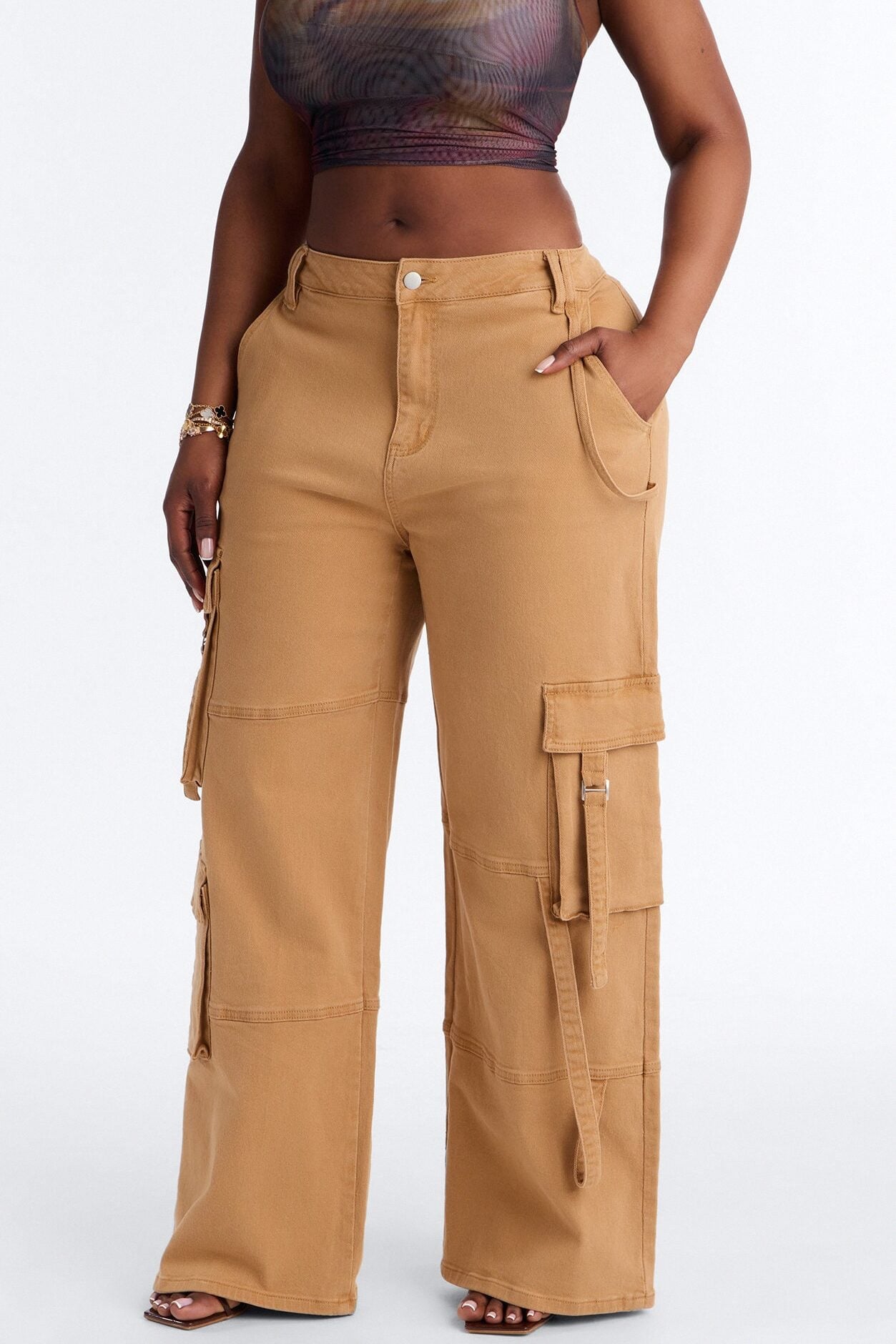 Desi Mineral Wash Cargo Pant - Khaki image 7