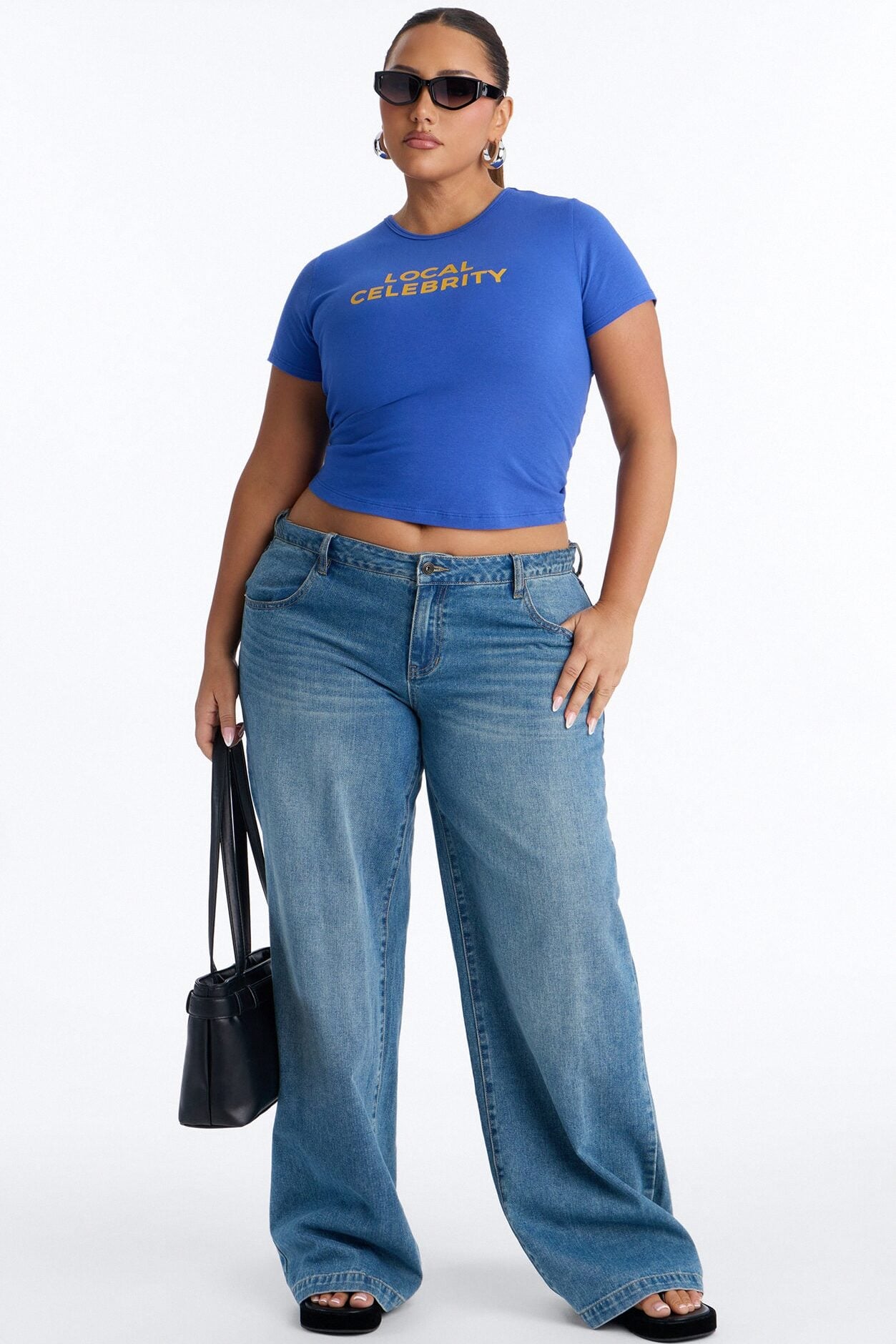 Local Celebrity Baby Tee - Blue image 1