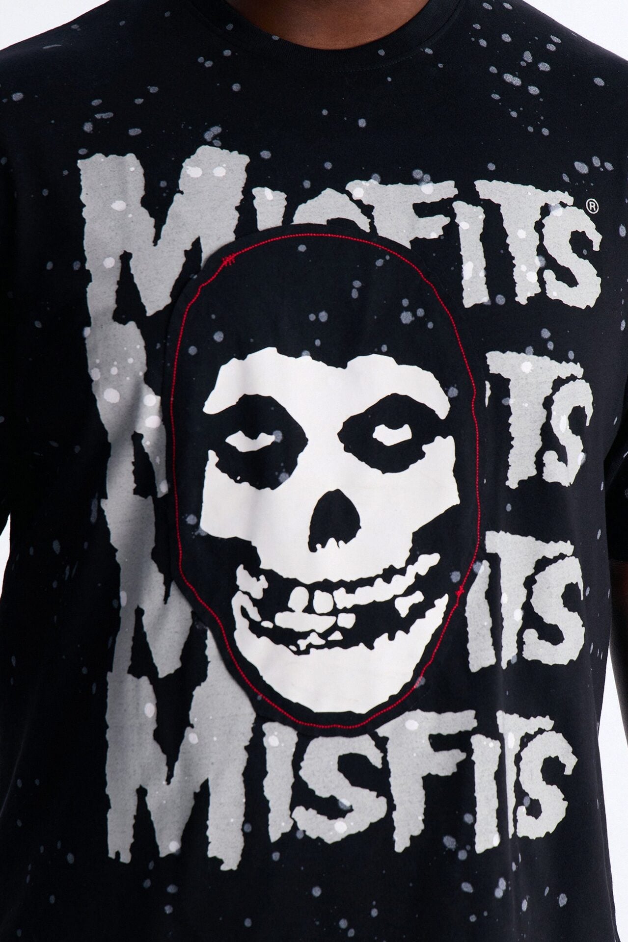 Misfits Rebel Applique Detail Graphic Short Sleeve Tee - Black image 7