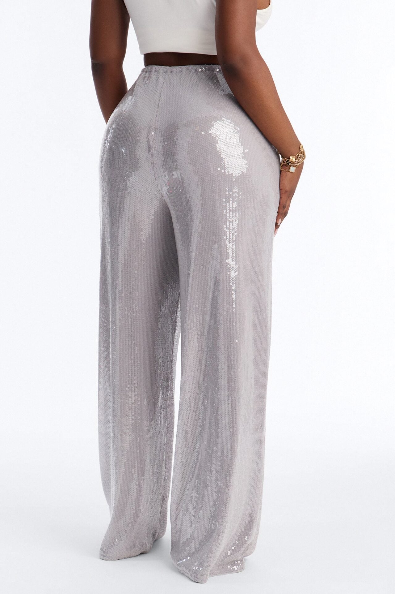 Glow Time Sequin Embellished Pants - Grey image 7