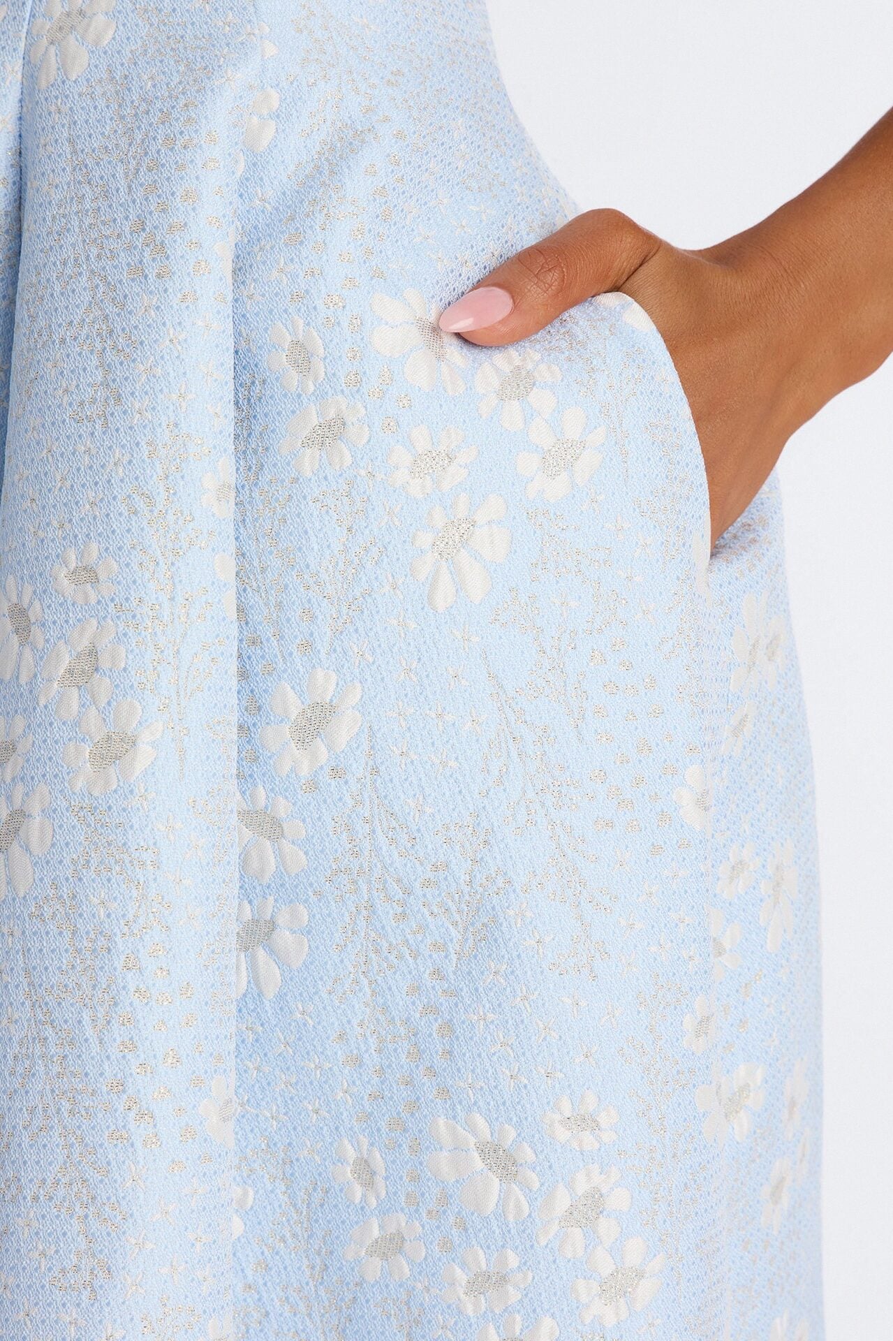Soft Glam Jacquard Gown - Light Blue image 4