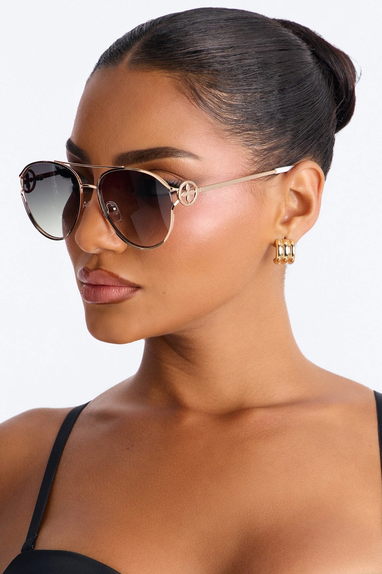 Pilots Cabin Sunglasses - White/Gold image 2