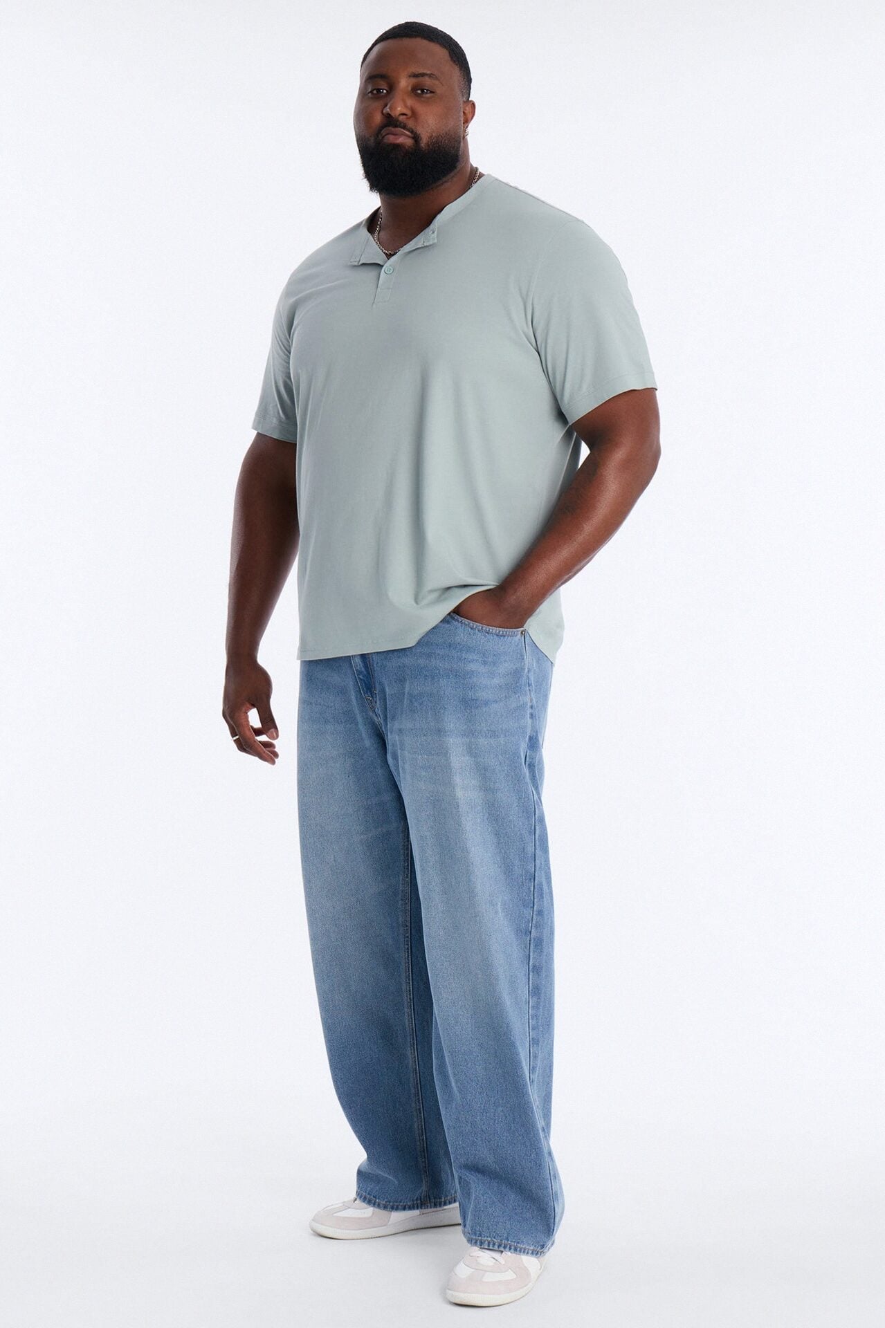Your Everyday Classic Henley - Slate Blue image 1