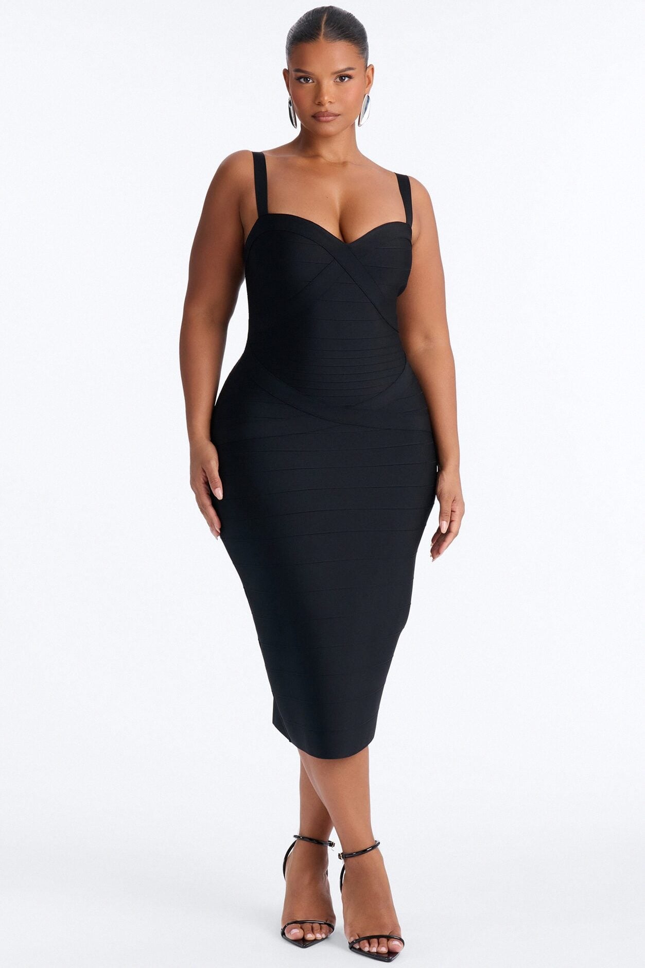 Eden Bandage Midi Dress - Black image 1