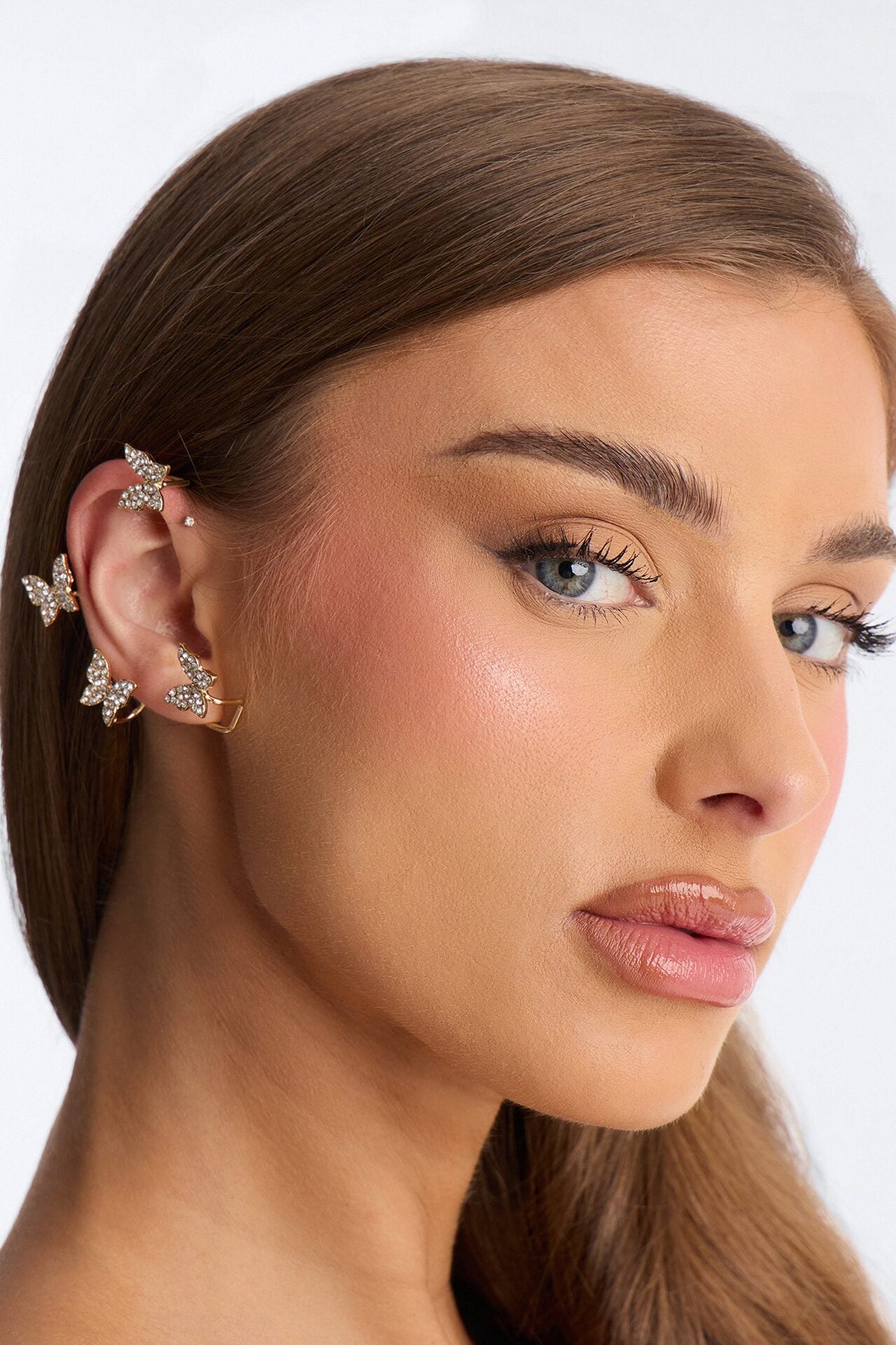Butterfly Twirl Ear Cuff - Gold image 2