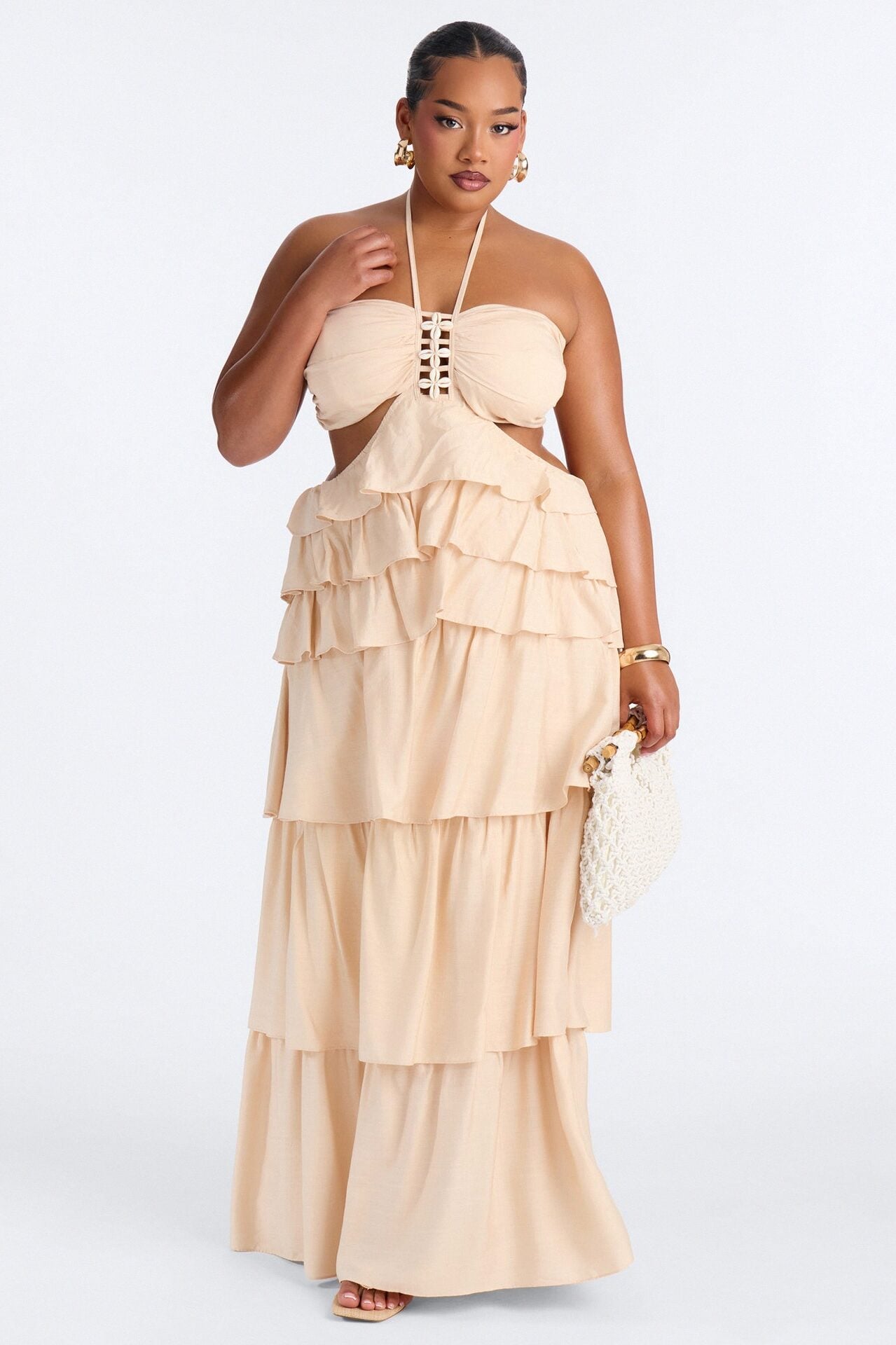 Chic Before Noon Maxi Dress - Oatmeal image 1