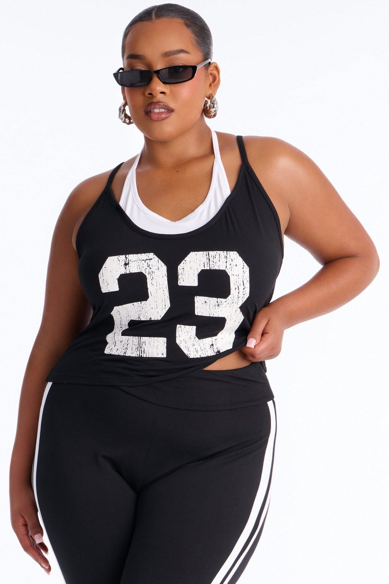 Hot Player 23 Capri Legging Set - Black/White image 1