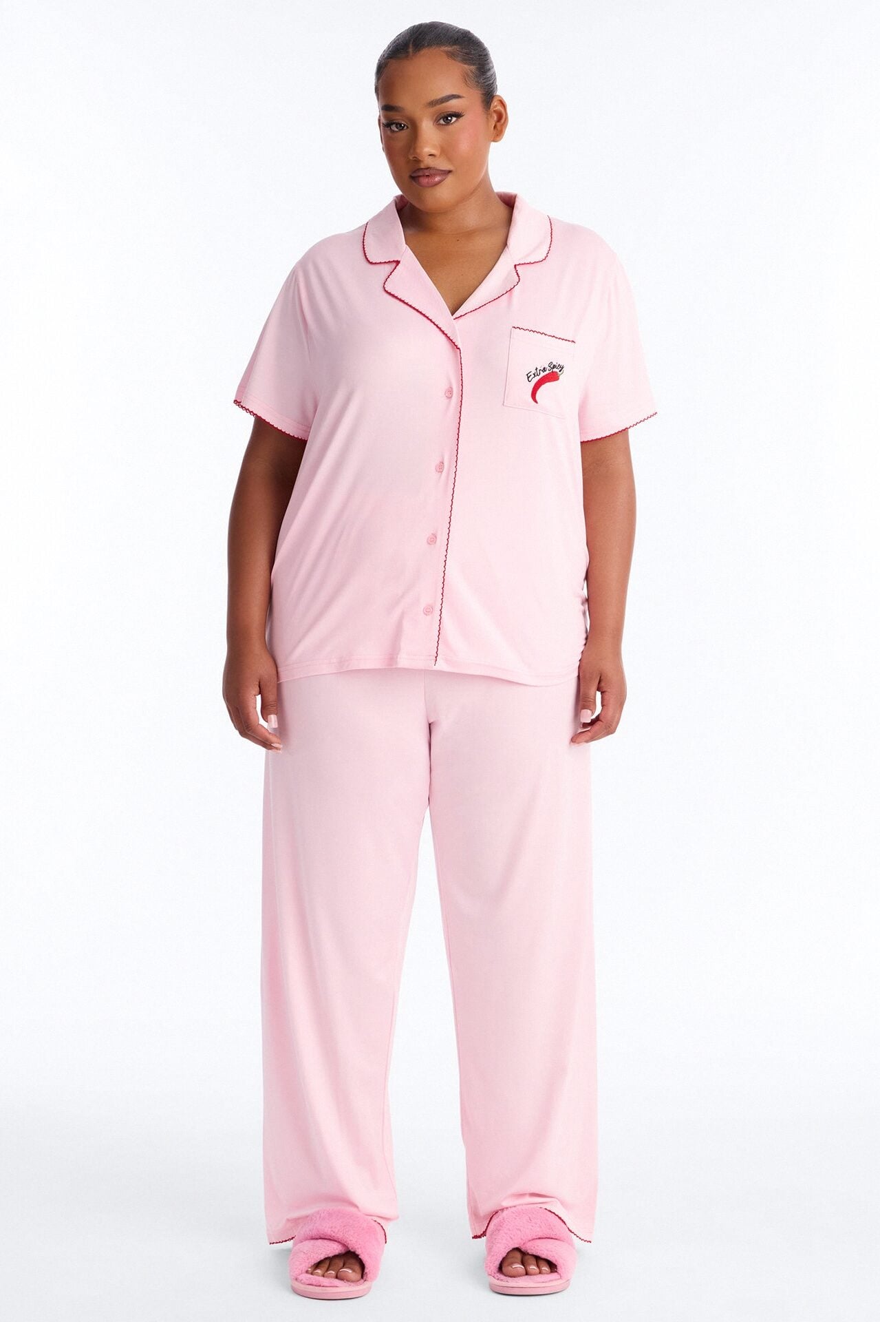 Extra Spicy PJ Pant Set - Pink/combo image 1