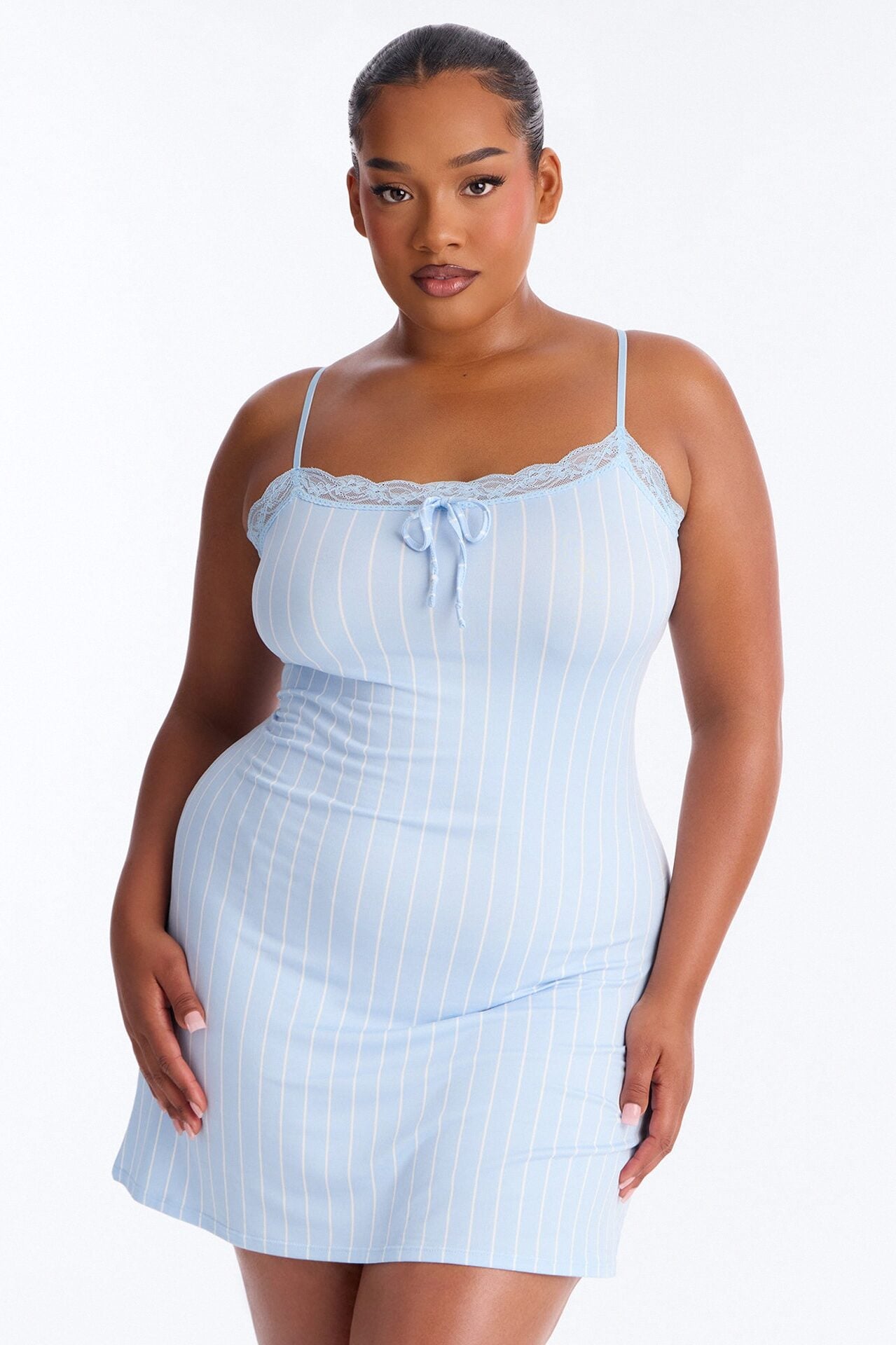 Stay The Night Sleep Dress - Blue/combo image 1