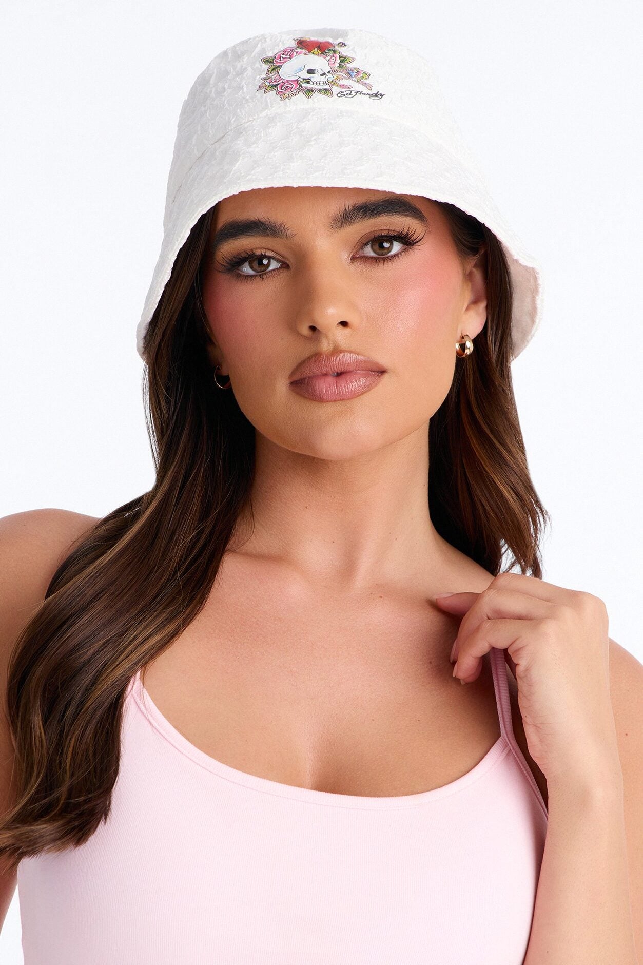 Not Today Ed Hardy Bucket Hat - Ivory/combo image 2