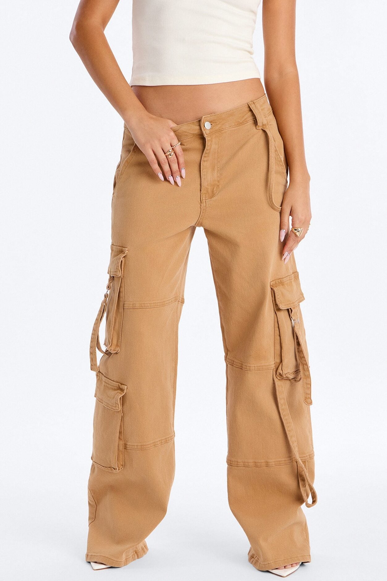 Desi Mineral Wash Cargo Pant - Khaki image 2