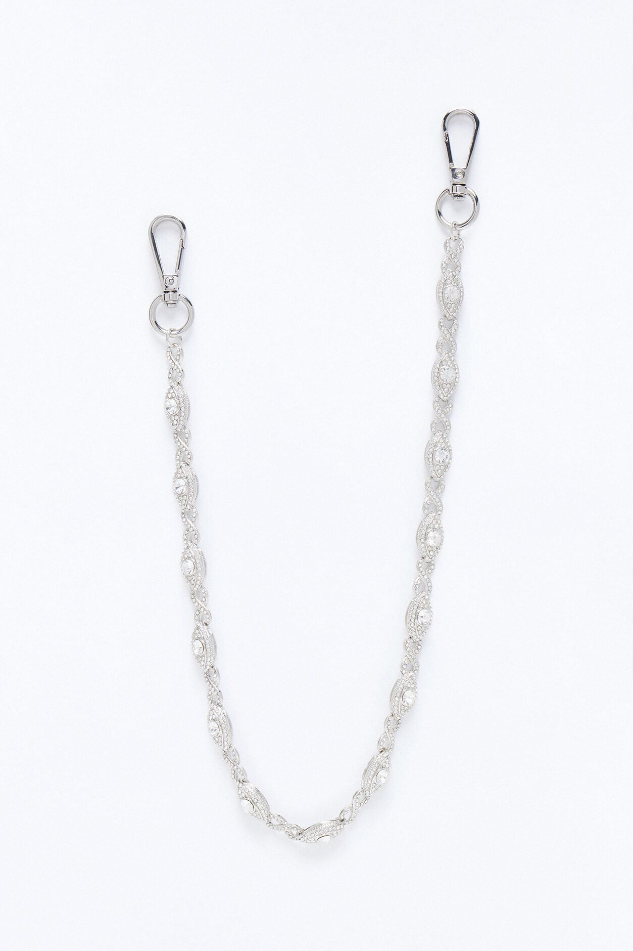 Iced Evil Eye Infinity Pant Chain - Silver image 3