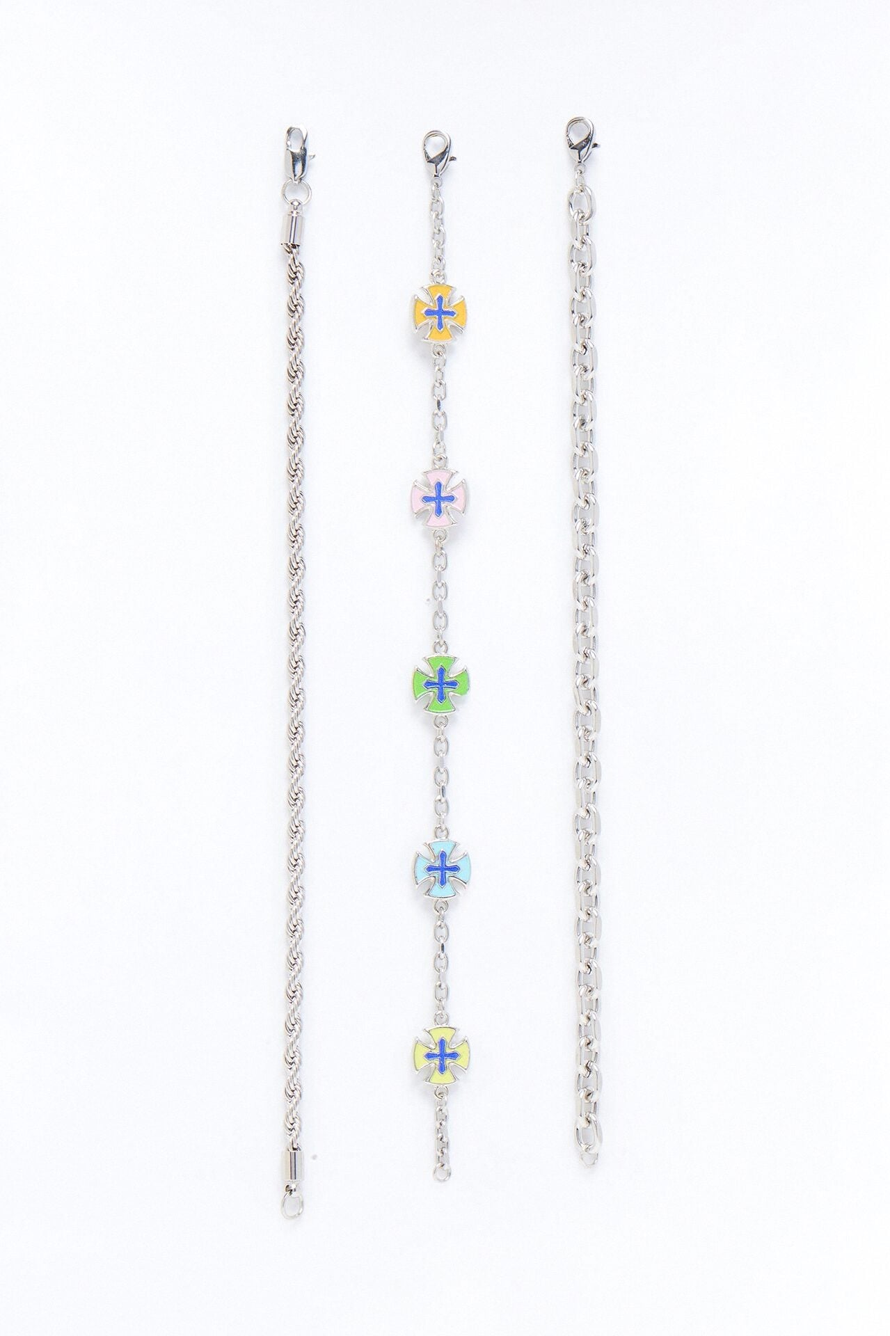 Cosmic Multi Star Chain Bracelet Set - Silver image 2