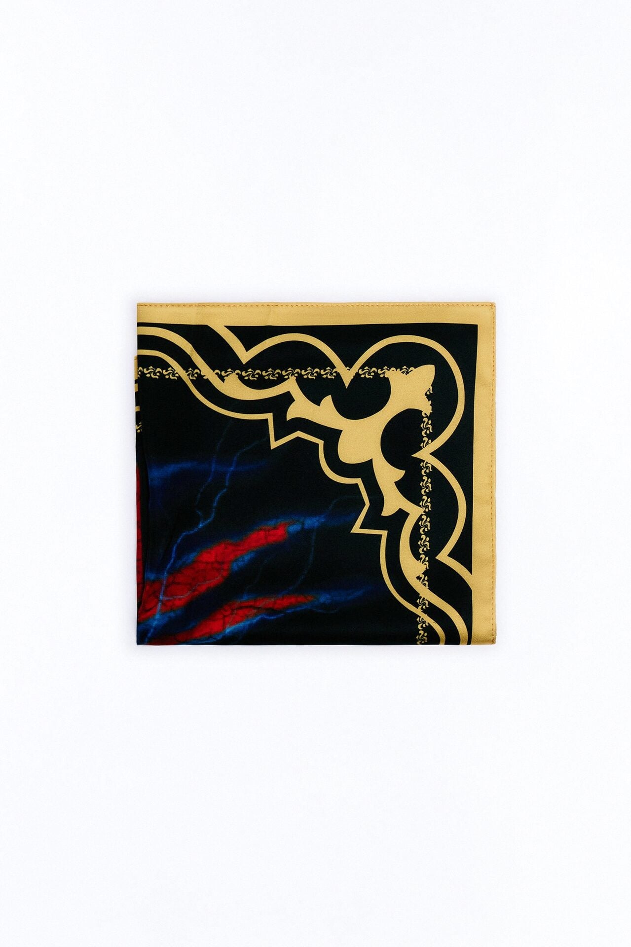 Thunderous Bite Large Satin Bandana - Black image 3