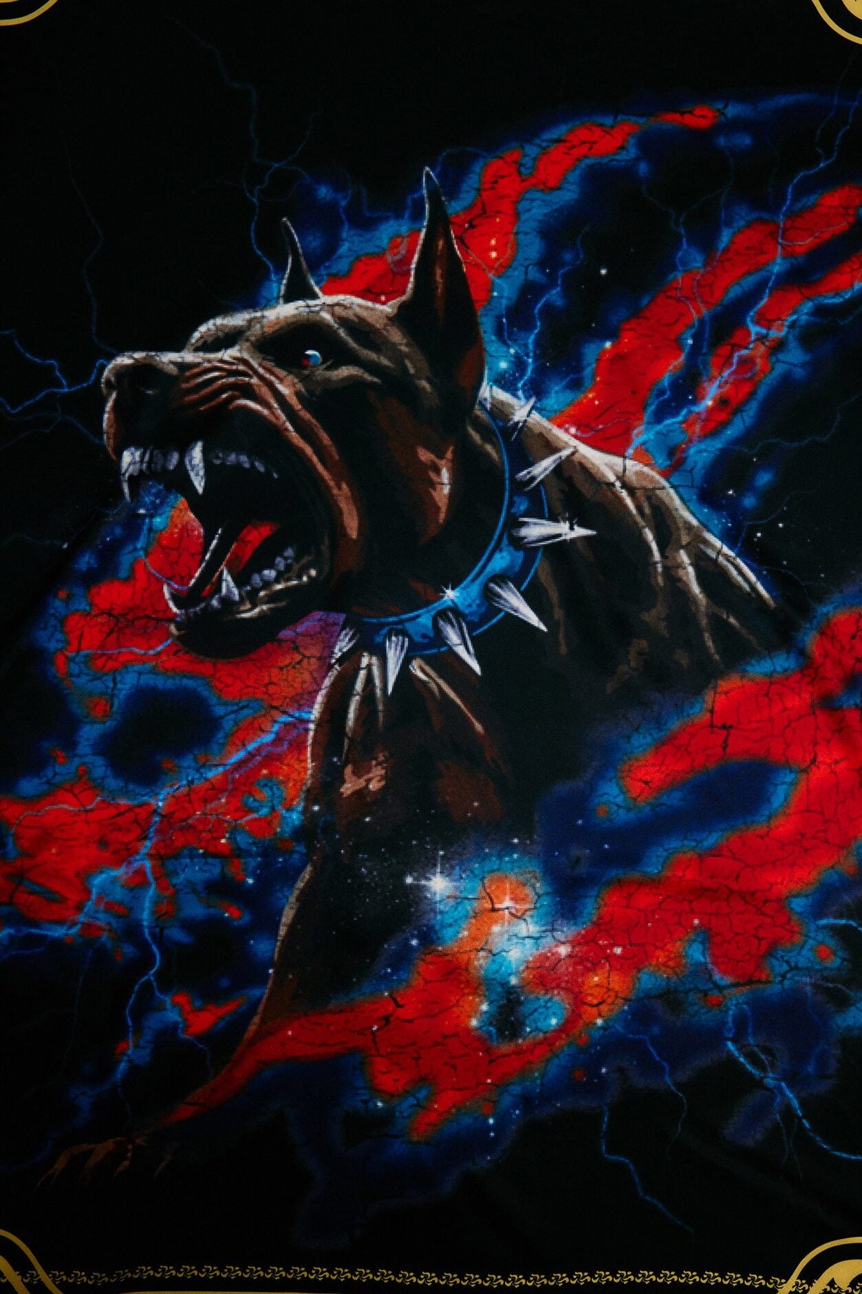 Thunderous Bite Large Satin Bandana - Black image 4