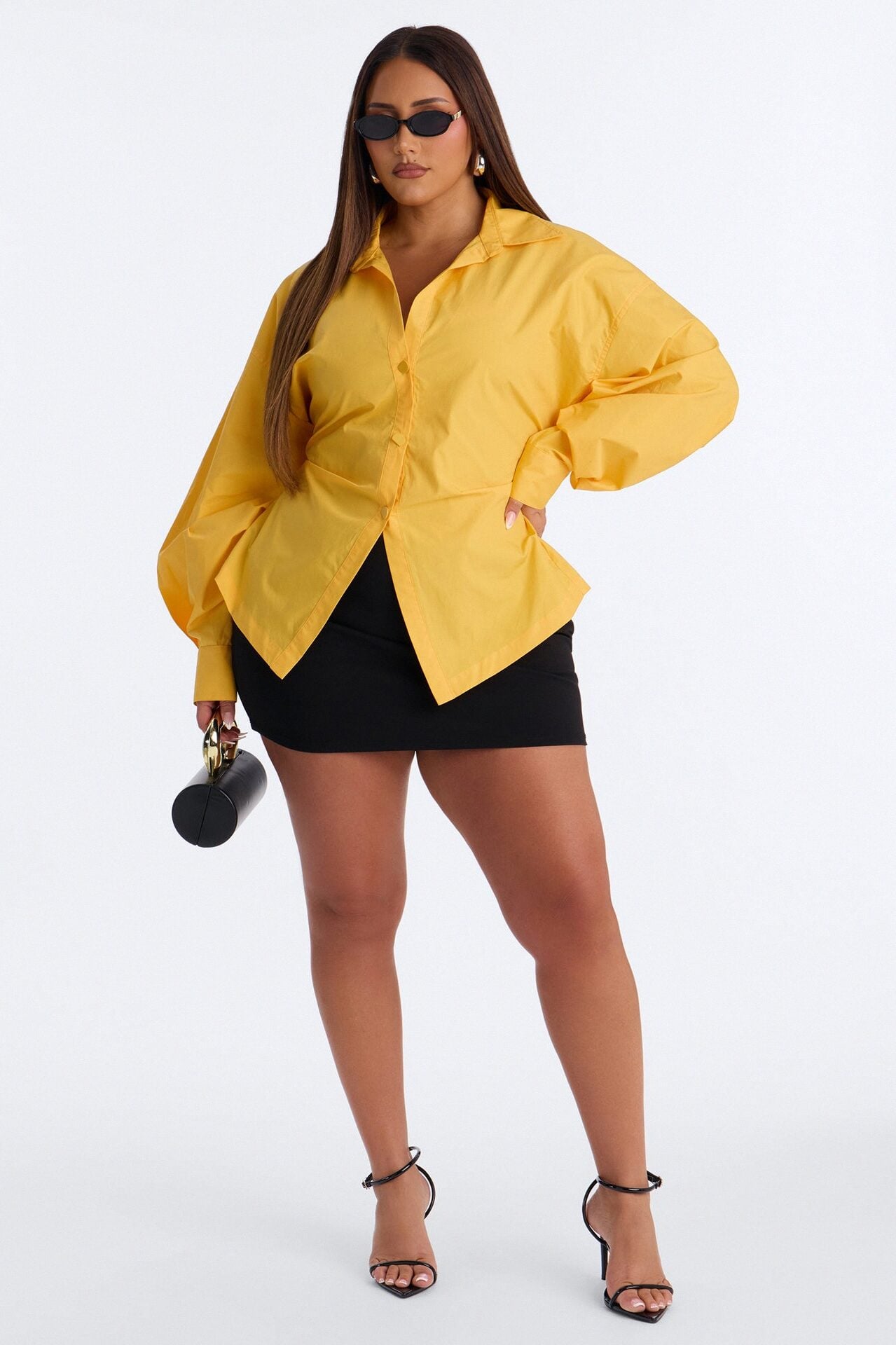 Junie Oversized Button Down Top - Orange image 1
