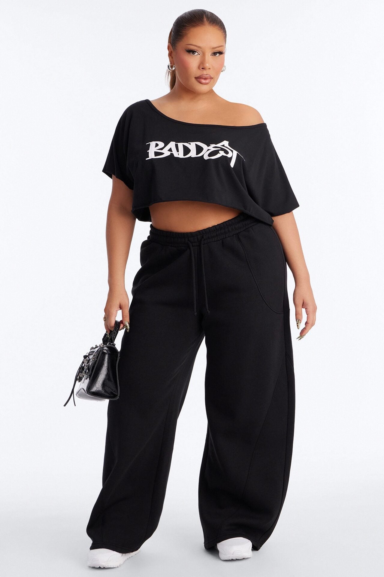 The Baddest Sweatpant Set - Black image 1