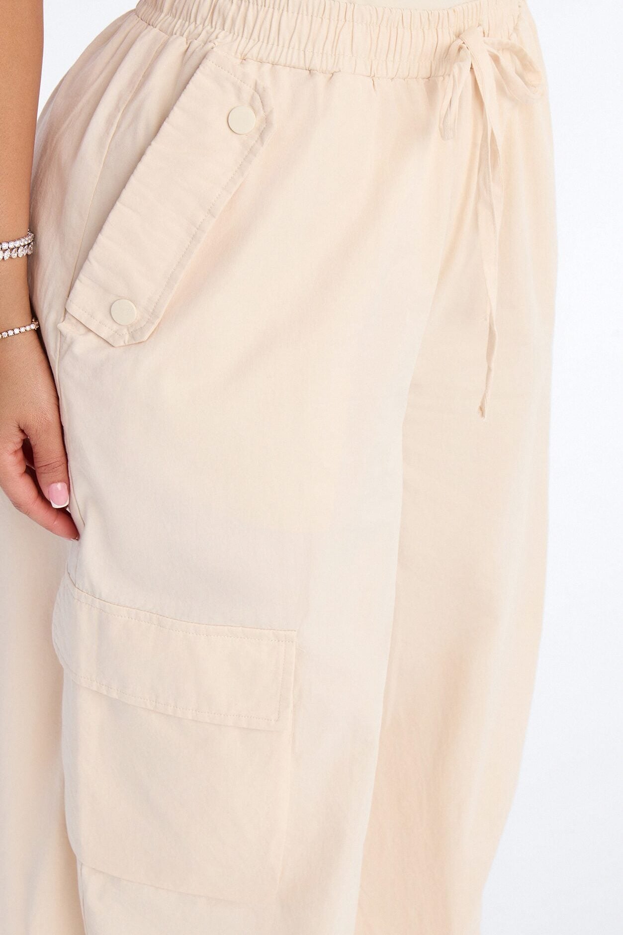 Off Duty Twill Cargo Jogger Pant 31″ - Cream image 3