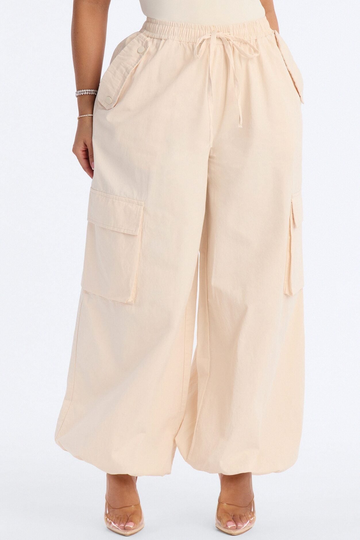 Off Duty Twill Cargo Jogger Pant 31″ - Cream image 2