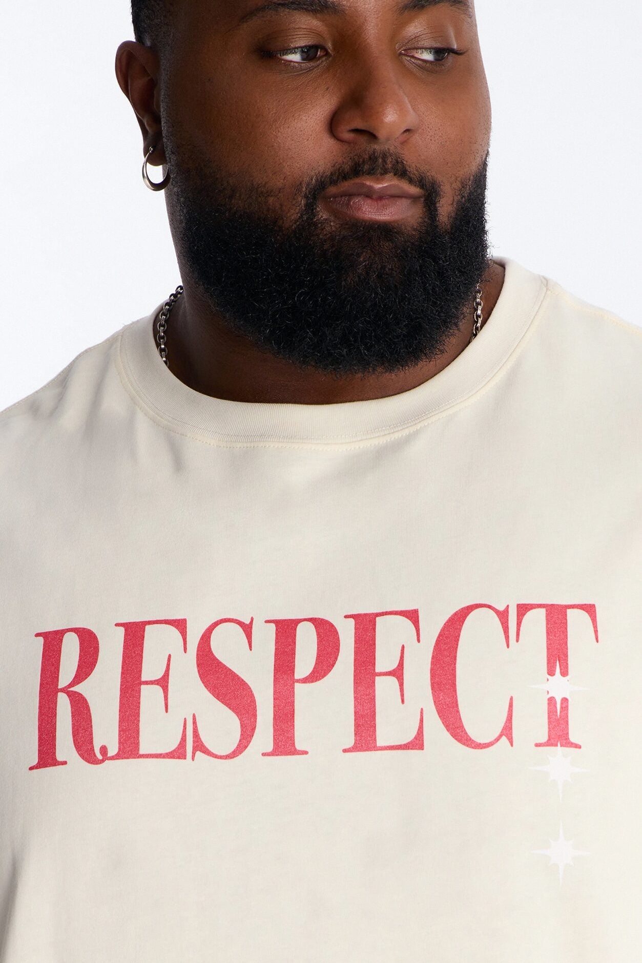 Luke 6:31 Foil Heavy Weight Oversized Short Sleeve Tee - Cream image 8