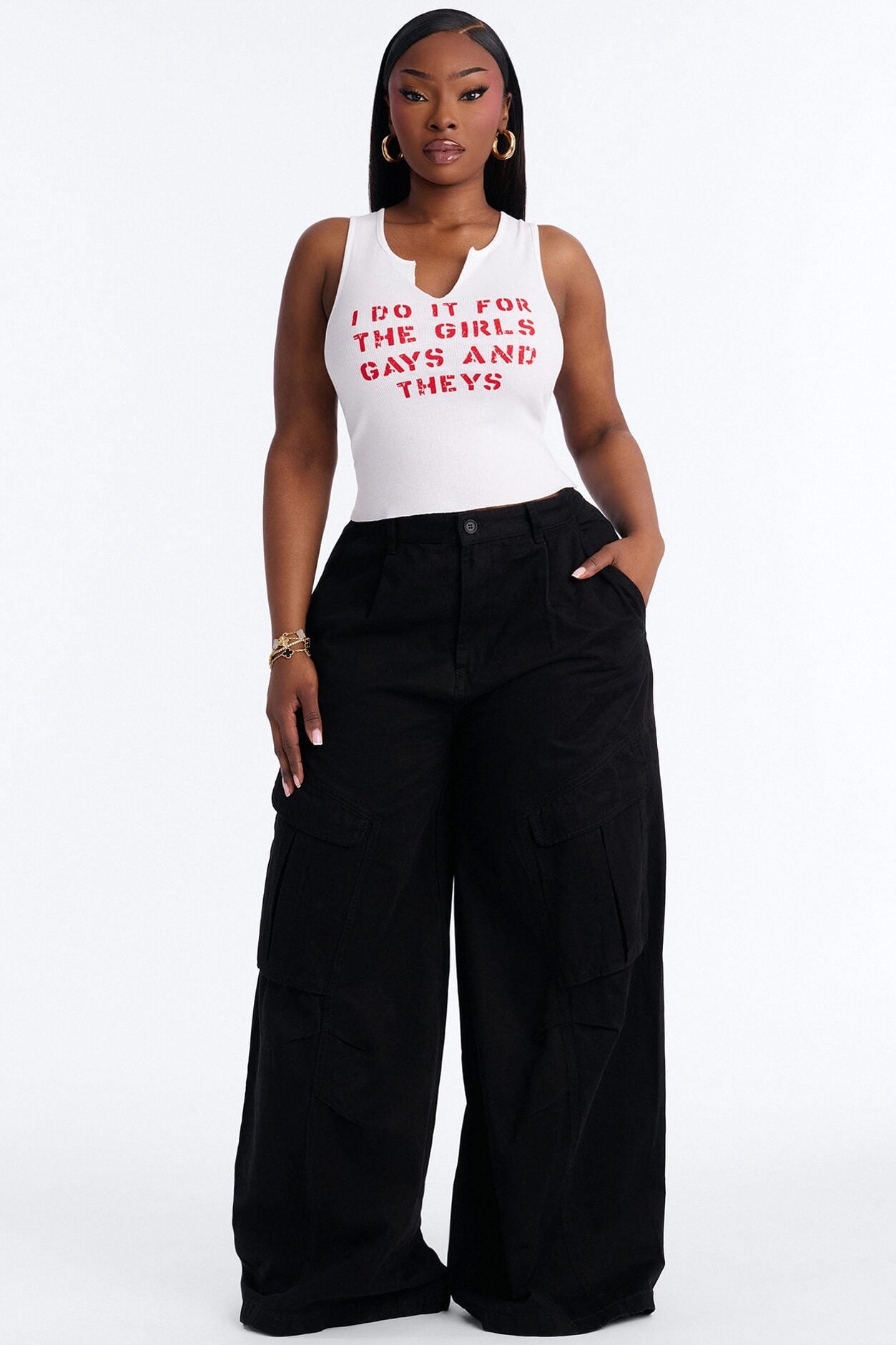 Do It For 'Em Tank Top - White image 1