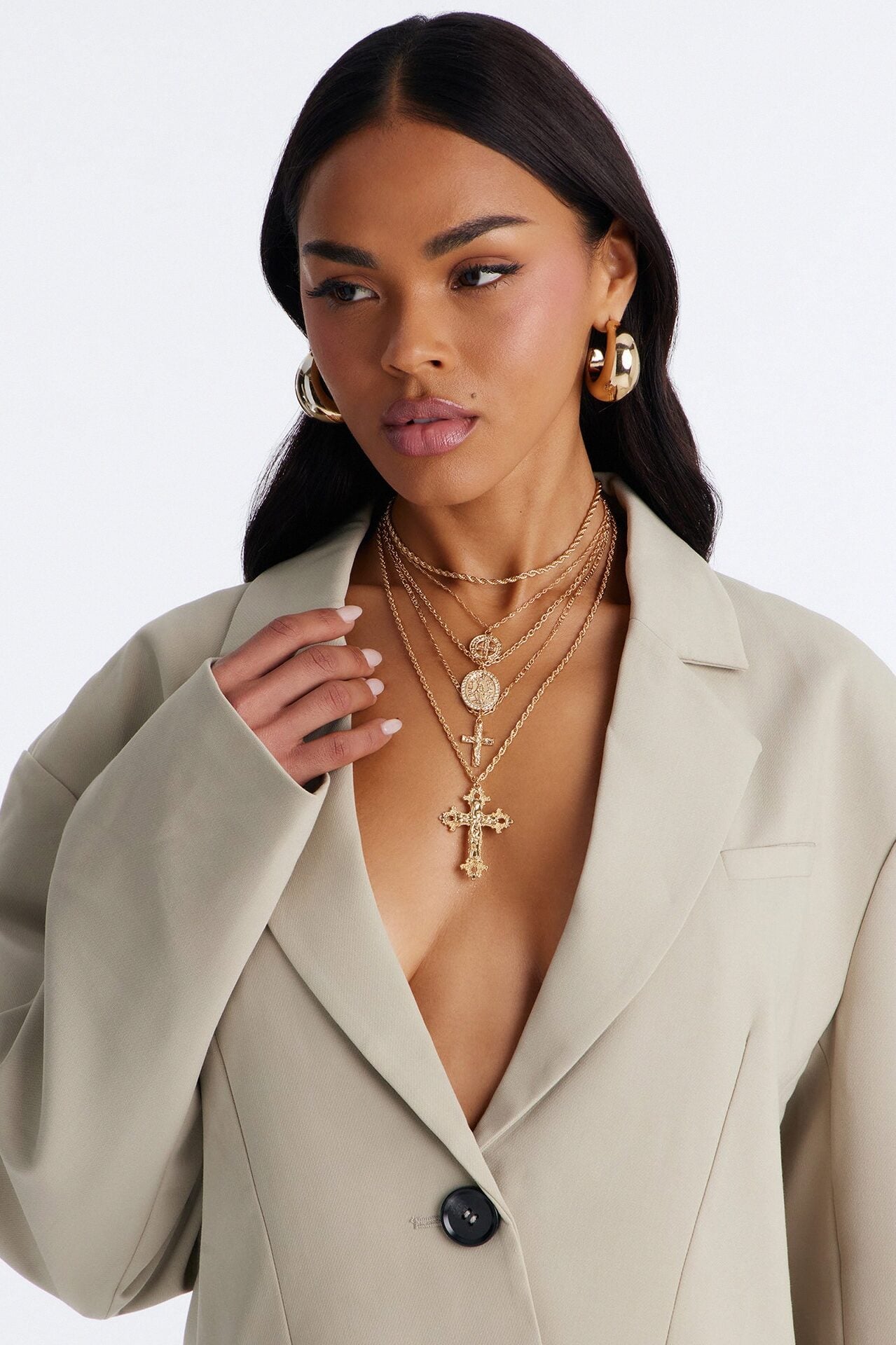 All I See Layered Necklace - Gold image 2