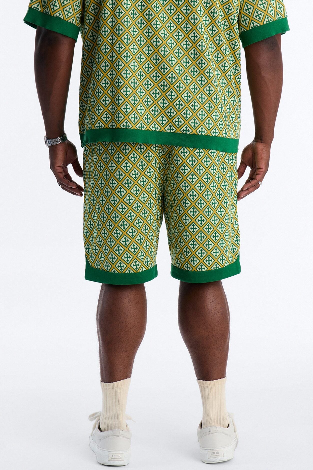 Relaxed Tunis Medina Jacquard Short - Green image 8