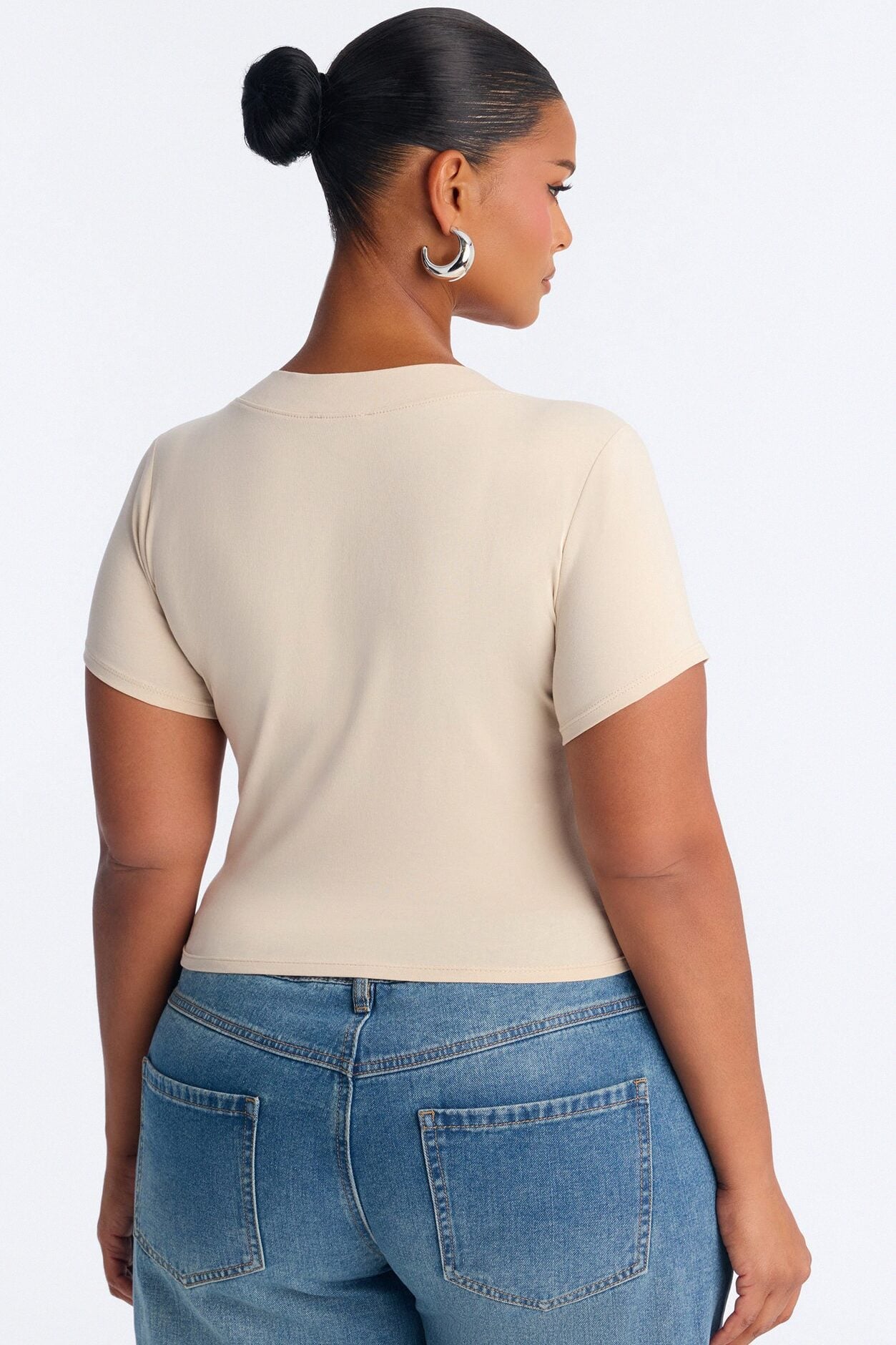Delaney Short Sleeve Top - Stone image 1