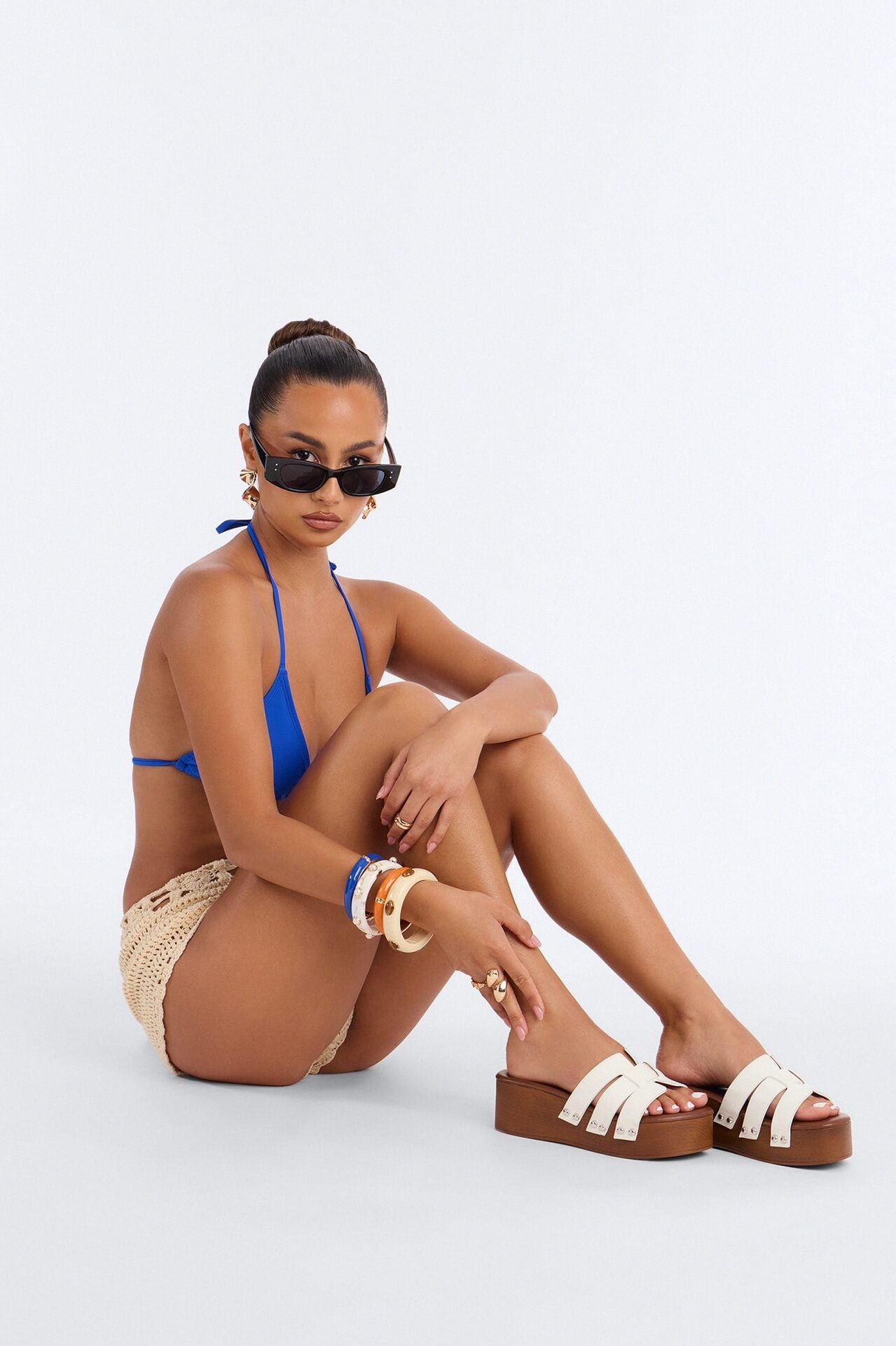 Bohemia Flatform Sandals - White image 4