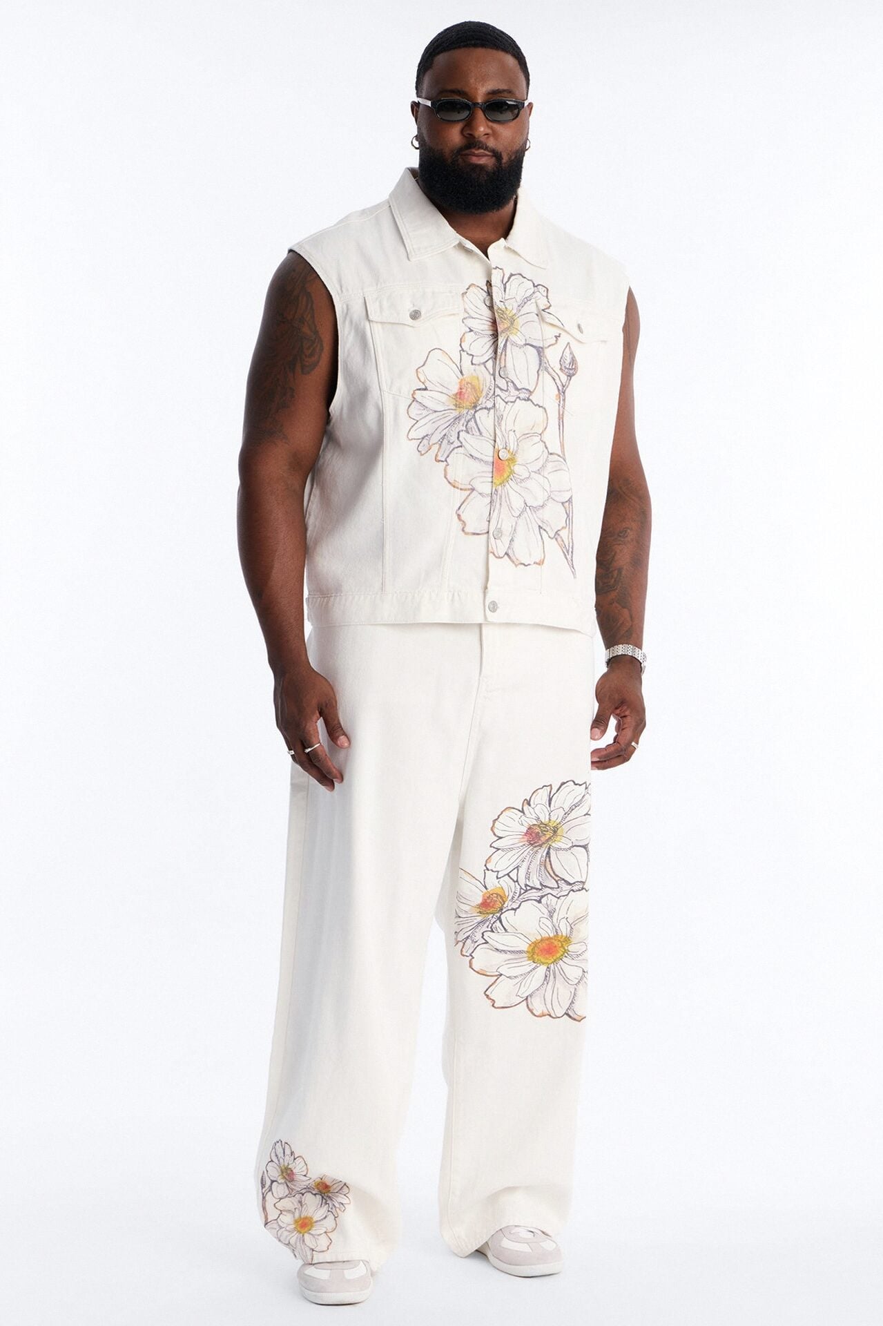 Maison Flora Baggy Jean - White image 7