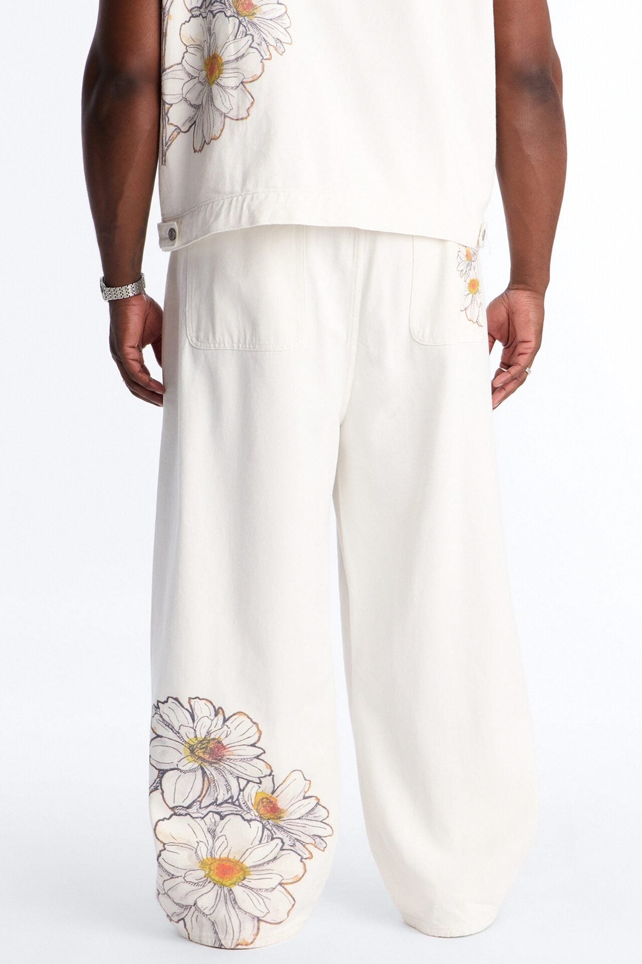 Maison Flora Baggy Jean - White image 10