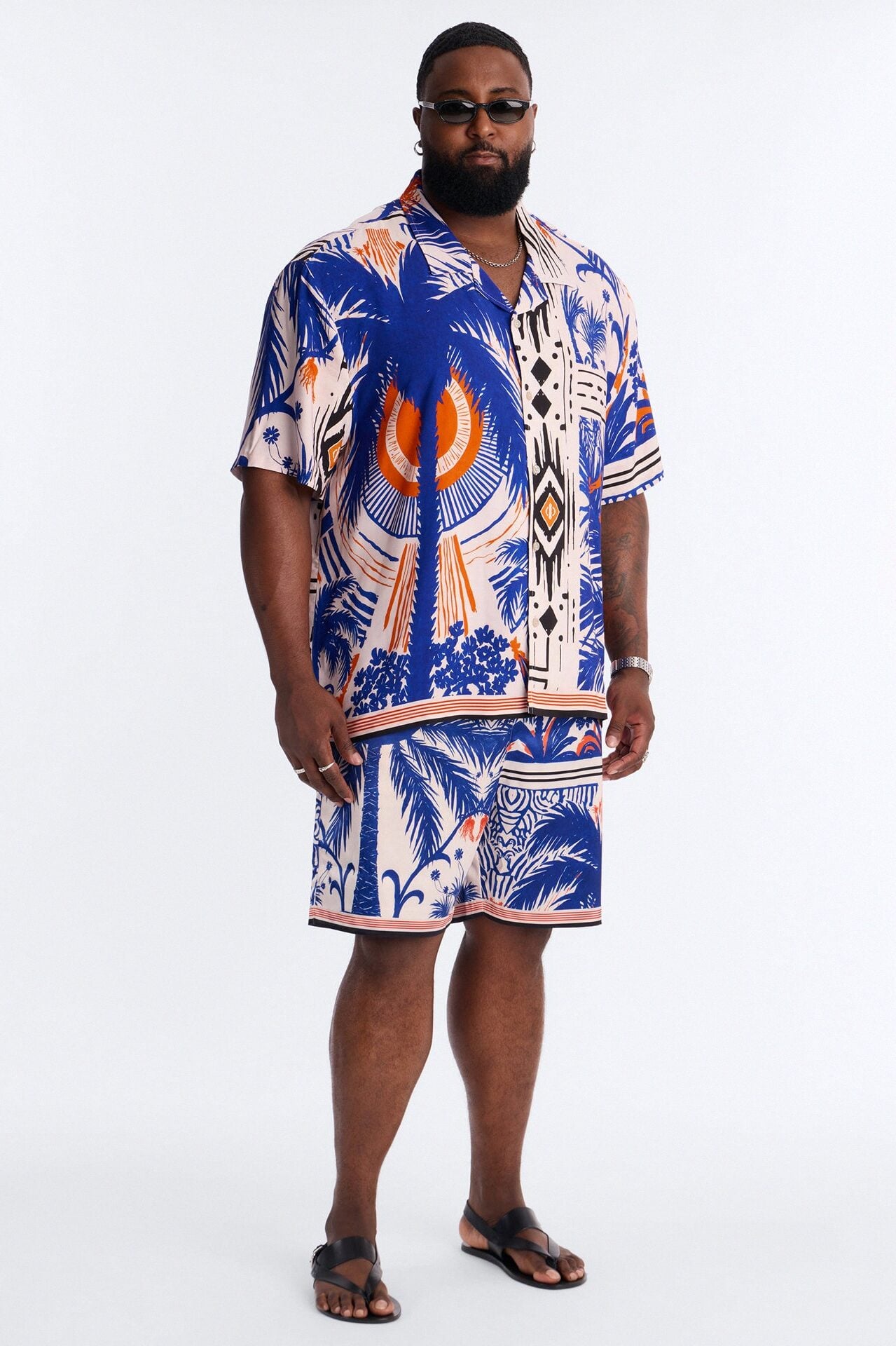 Monaco Palms Shorts - Navy image 1