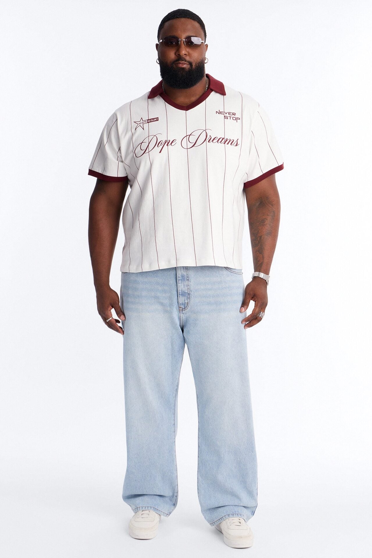 Dope Dreams 33 Johnny Collar Soccer Jersey - Cream image 1
