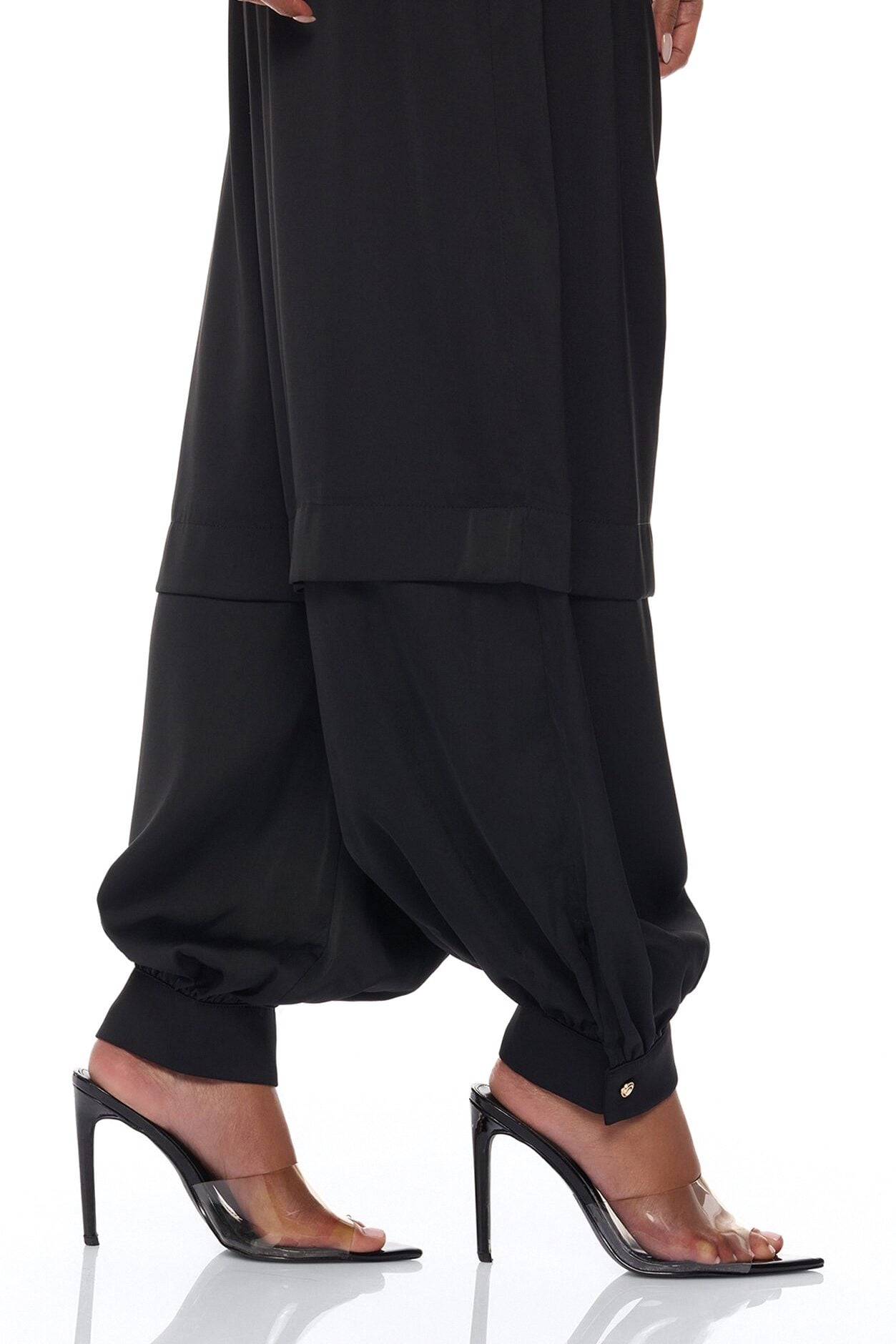 Cathryn Satin Balloon Pant - Black image 3