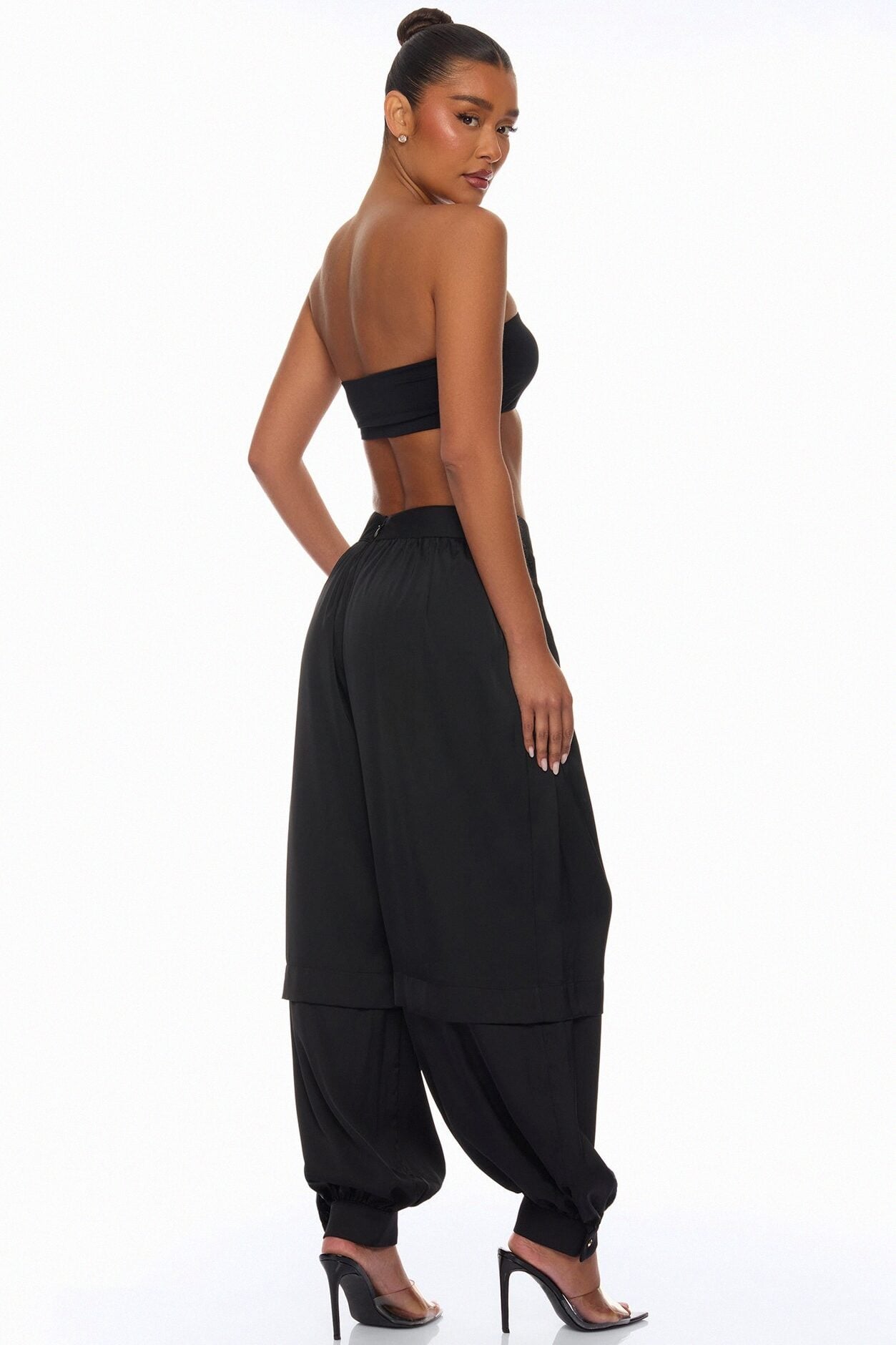 Cathryn Satin Balloon Pant - Black image 4