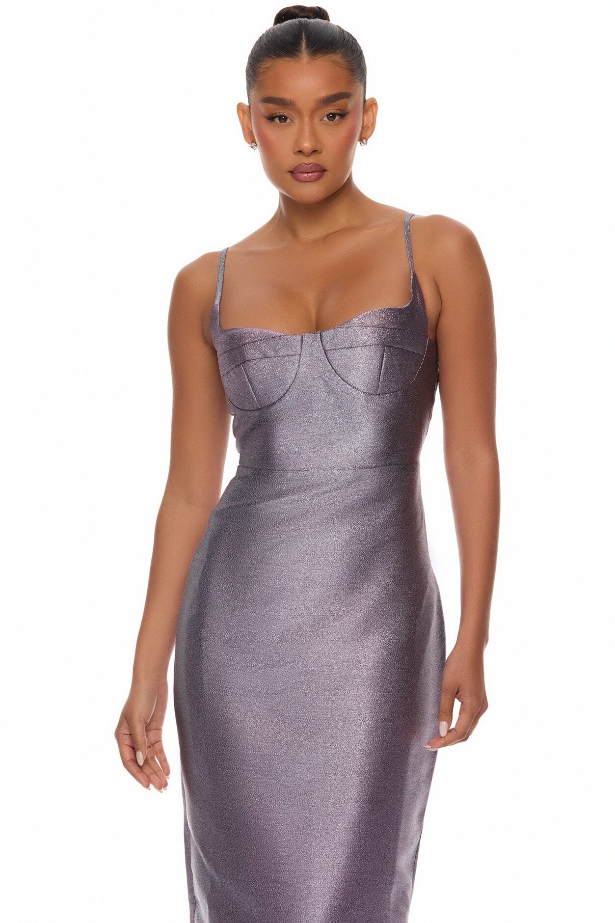 Cosmic Dream Metallic Maxi Dress - Blue/combo image 6