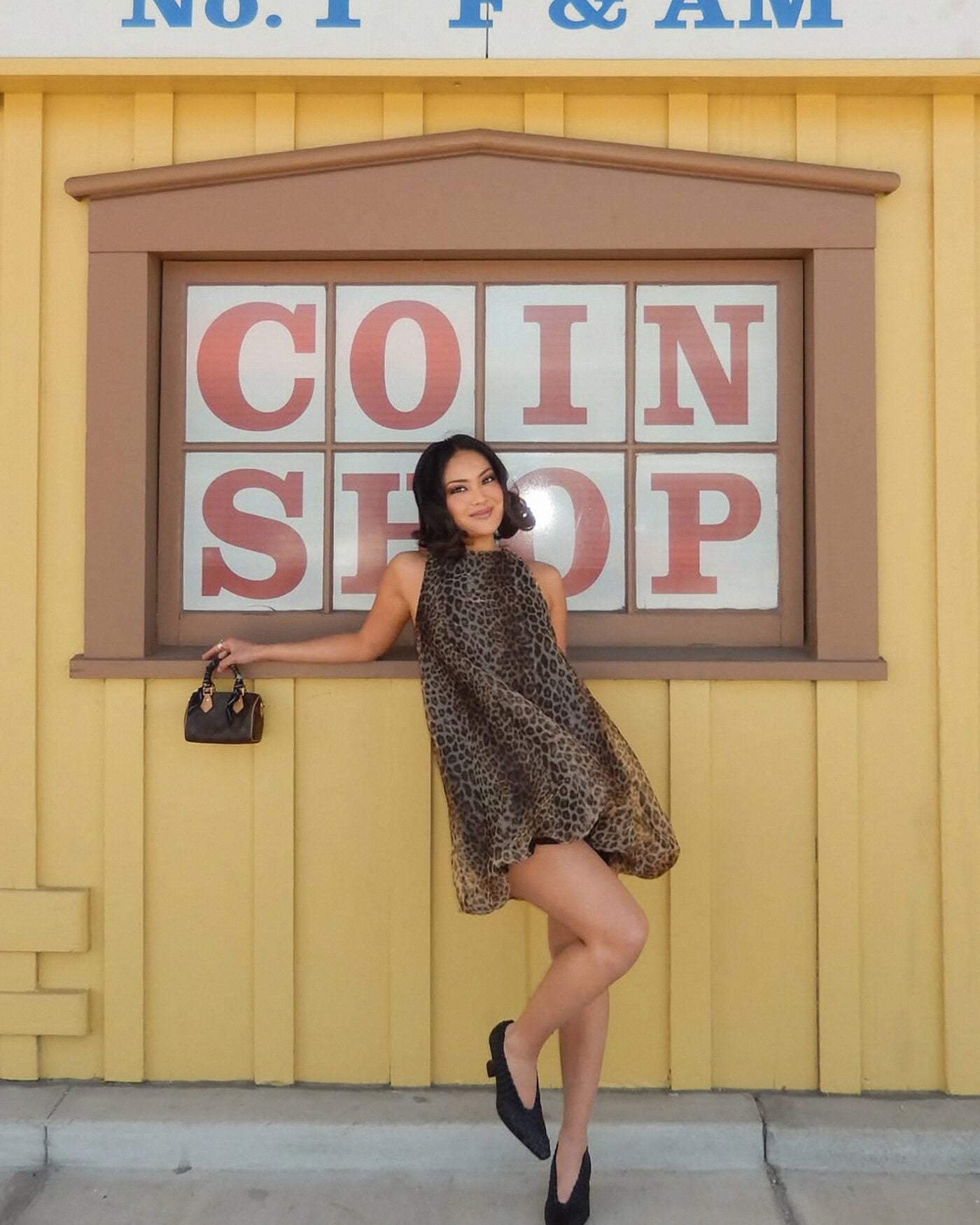 Maribel Lace Up Chiffon Mini Dress - Leopard image 6