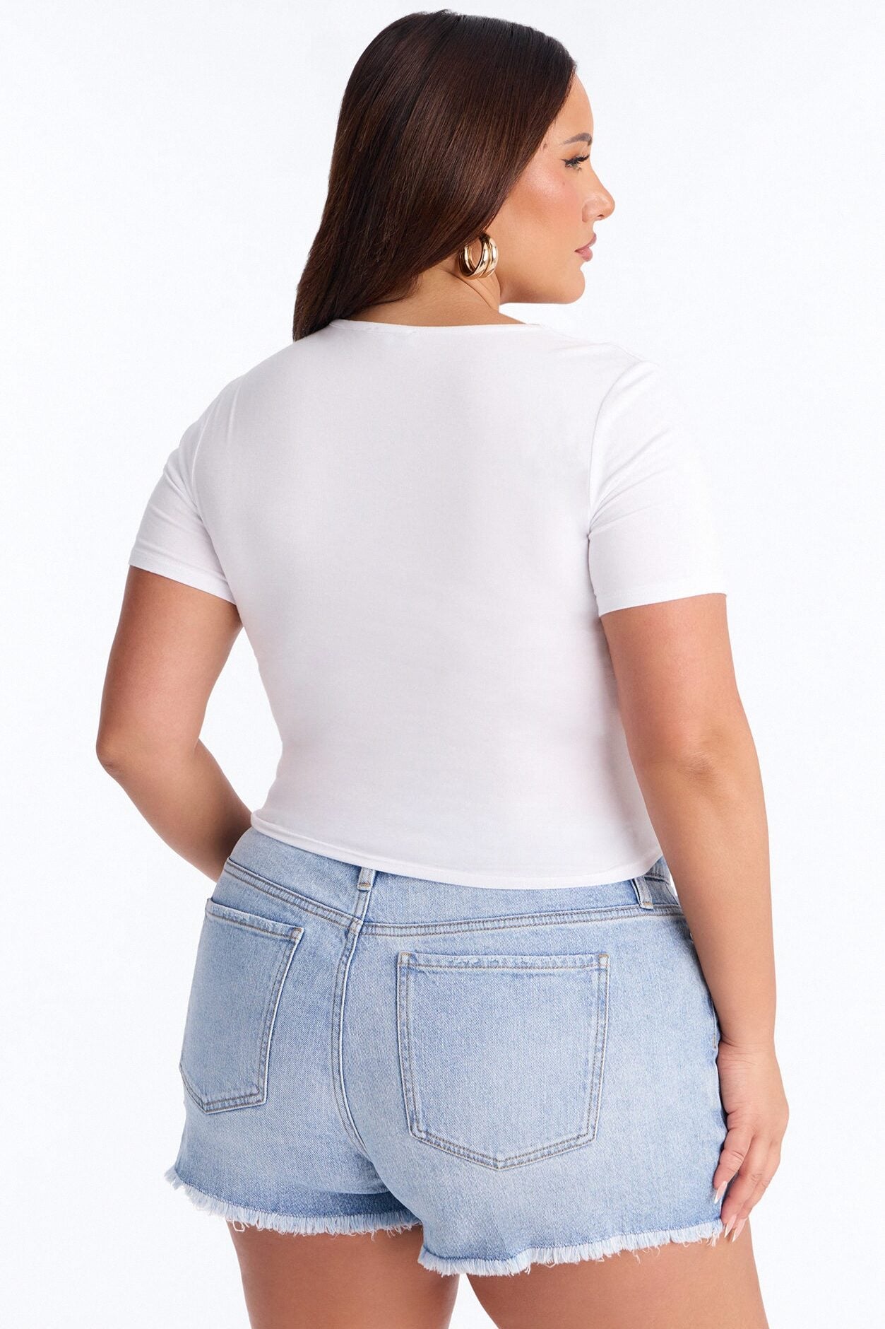Lost Your Chance Short Sleeve Ruched Top - White image 8