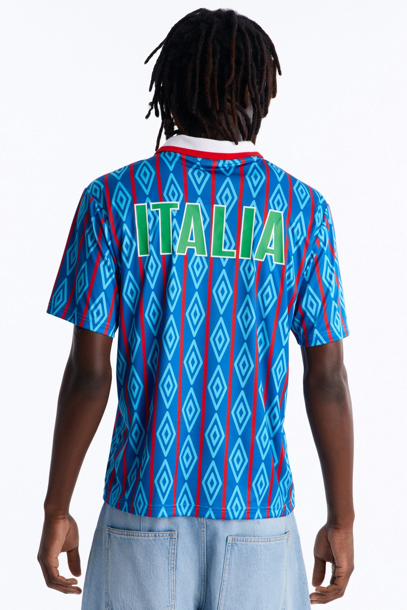 Umbro Italia Collar Soccer Jersey - Blue image 3